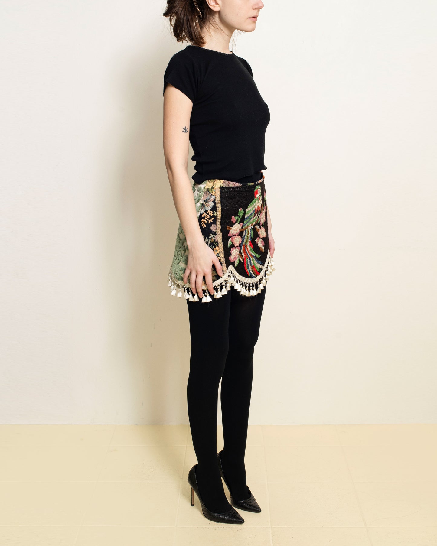 Kristin Mallison - Beaded Parrot Mini Skirt