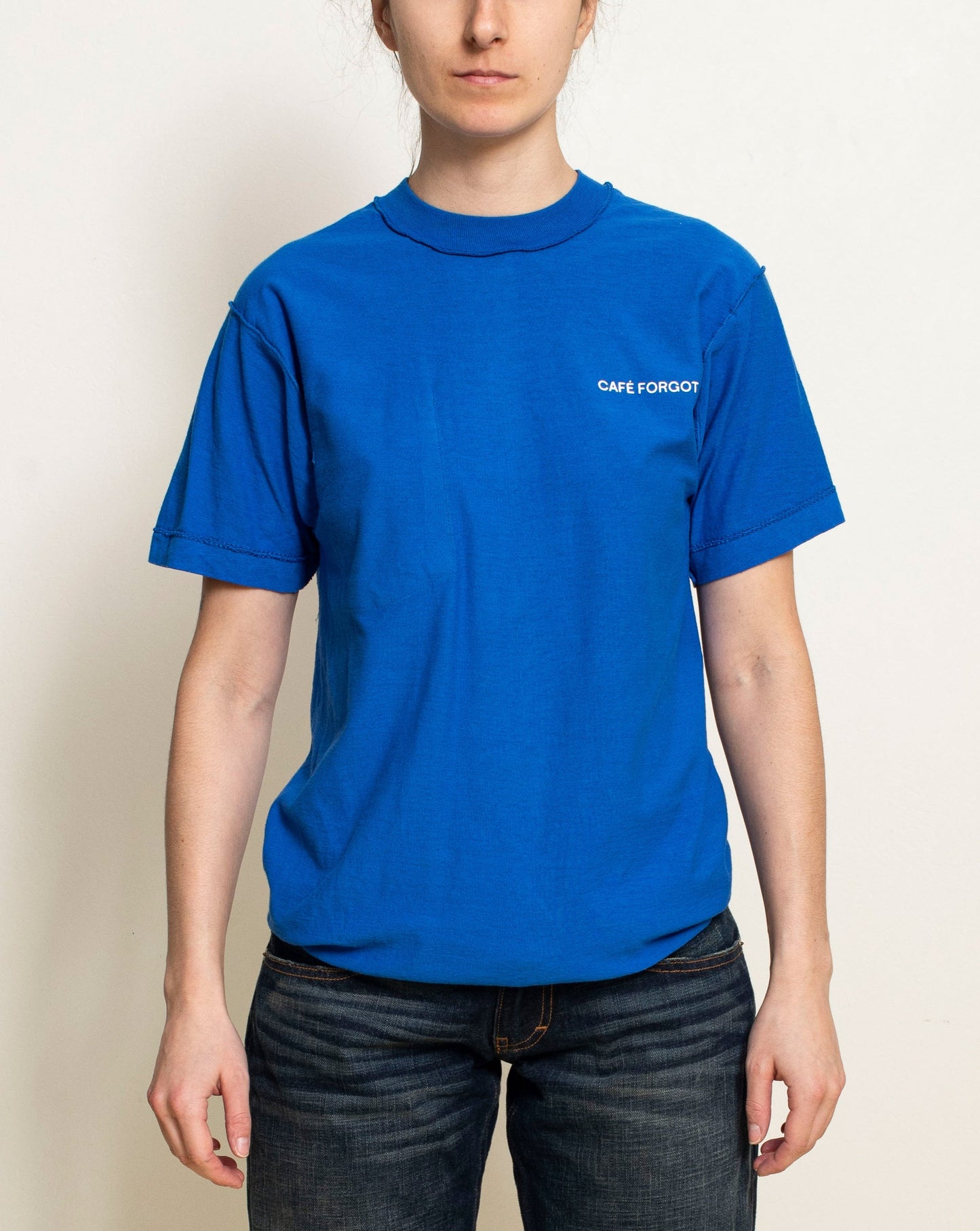 Café Forgot - Electric Blue CF T-shirt with Pocket
