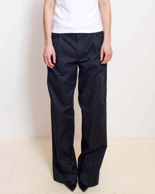 Pleated Trouser in Nero