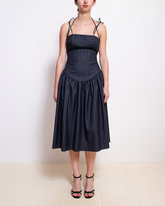 Drop-Waist Midi Dress