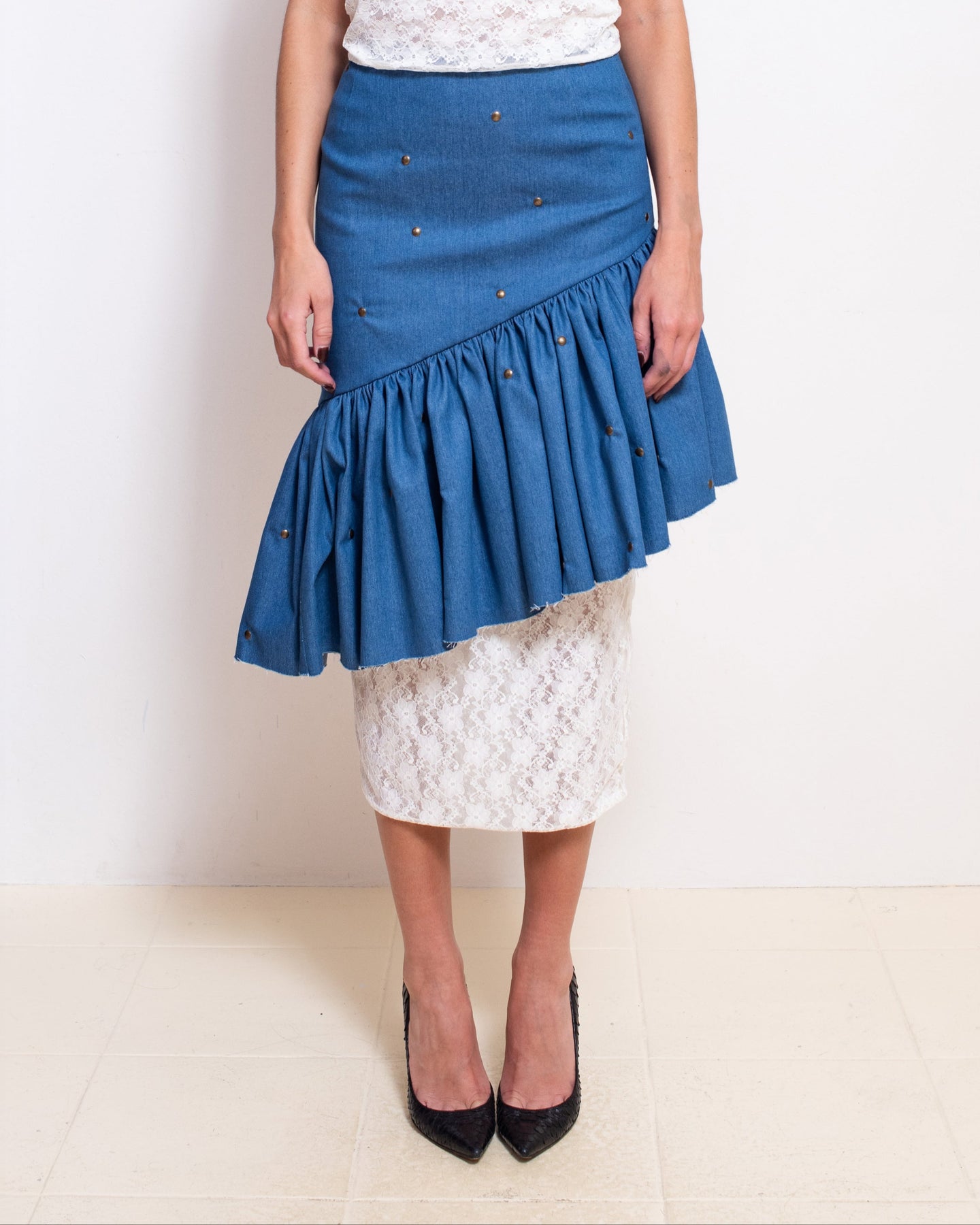 Blue + White Anu Skirt