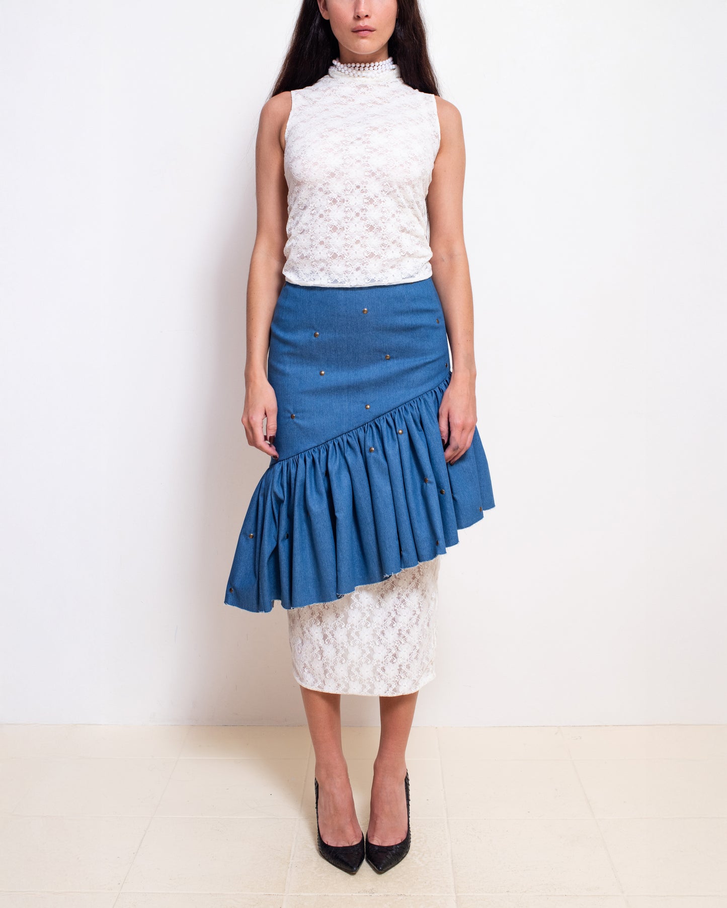 Blue + White Anu Skirt