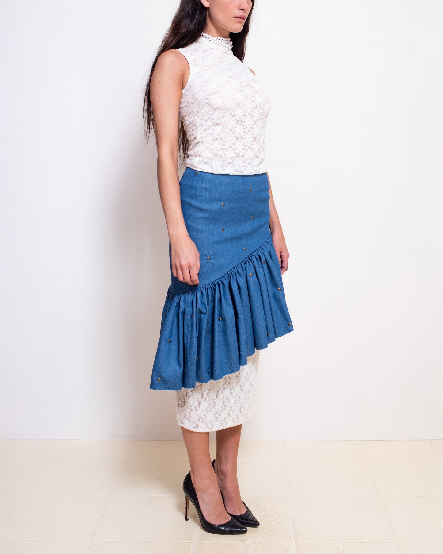 Blue + White Anu Skirt