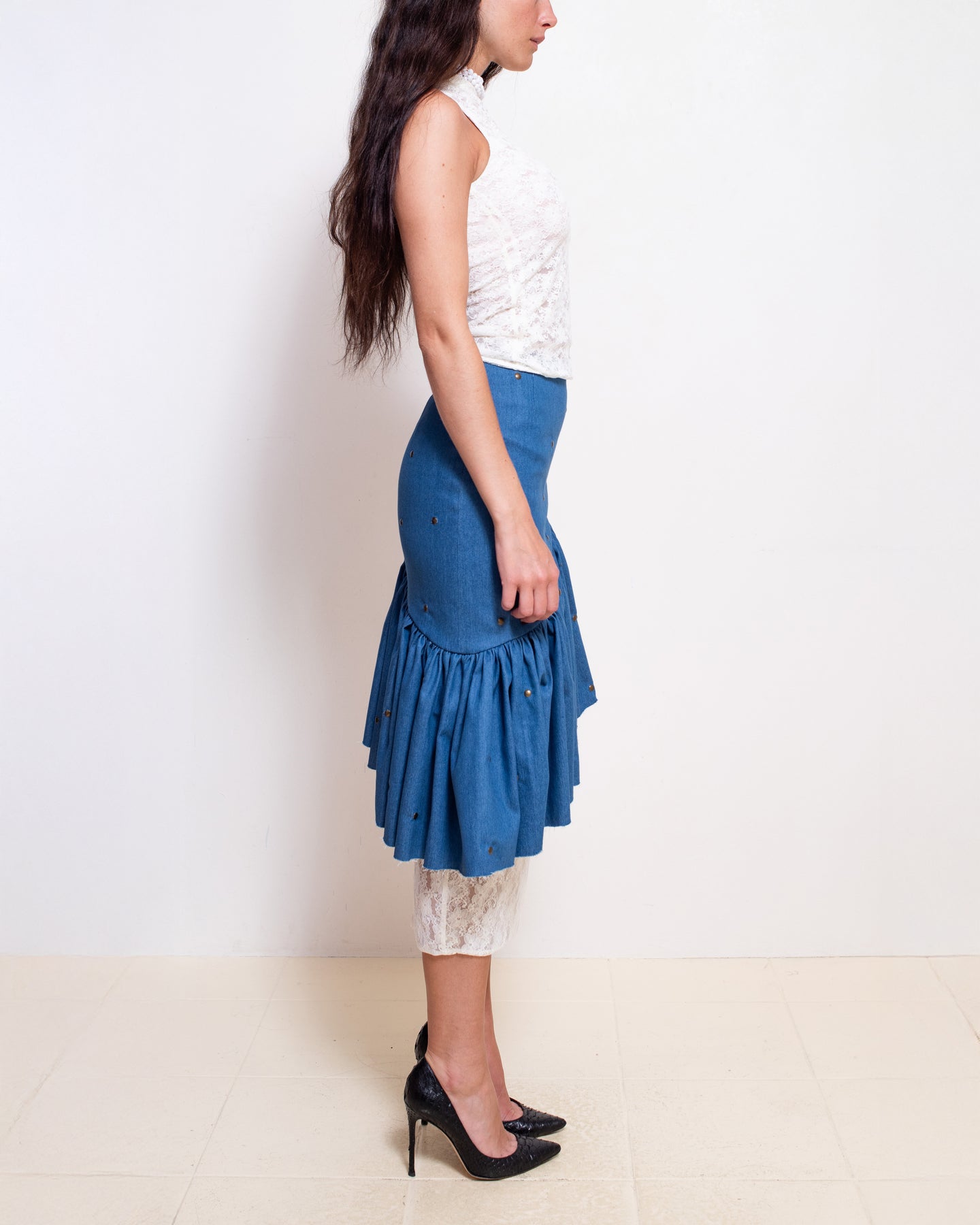 Blue + White Anu Skirt