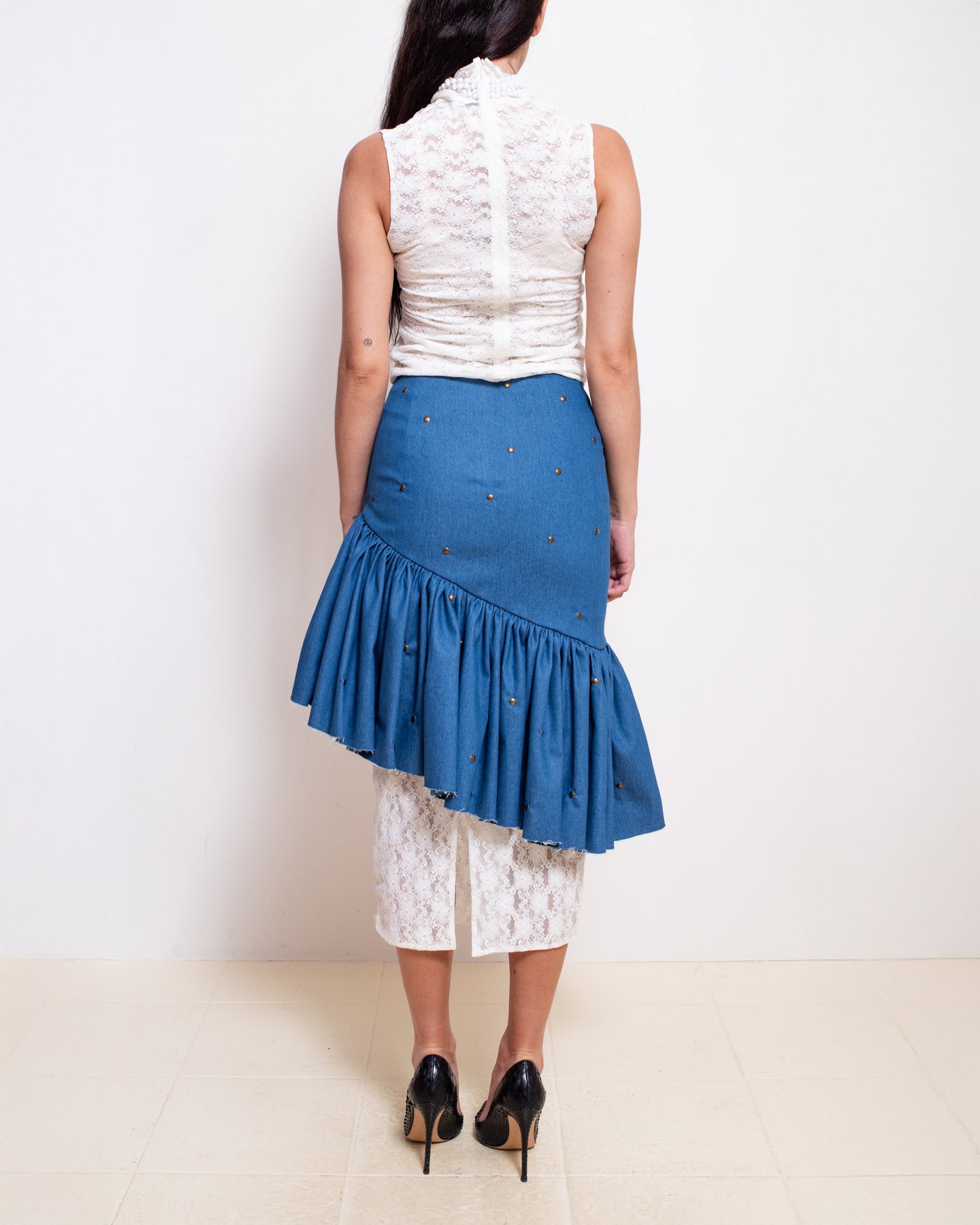 Blue + White Anu Skirt