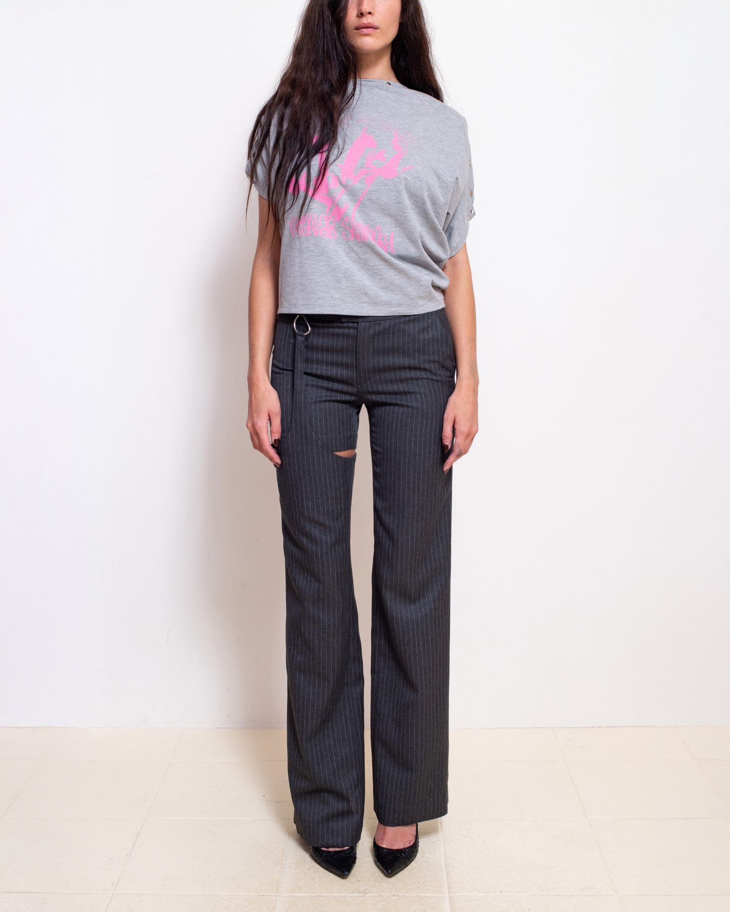 Pinstripe Garter Pants