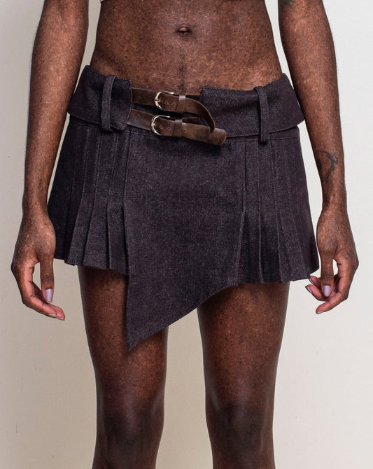 Brown Cintos Skirt