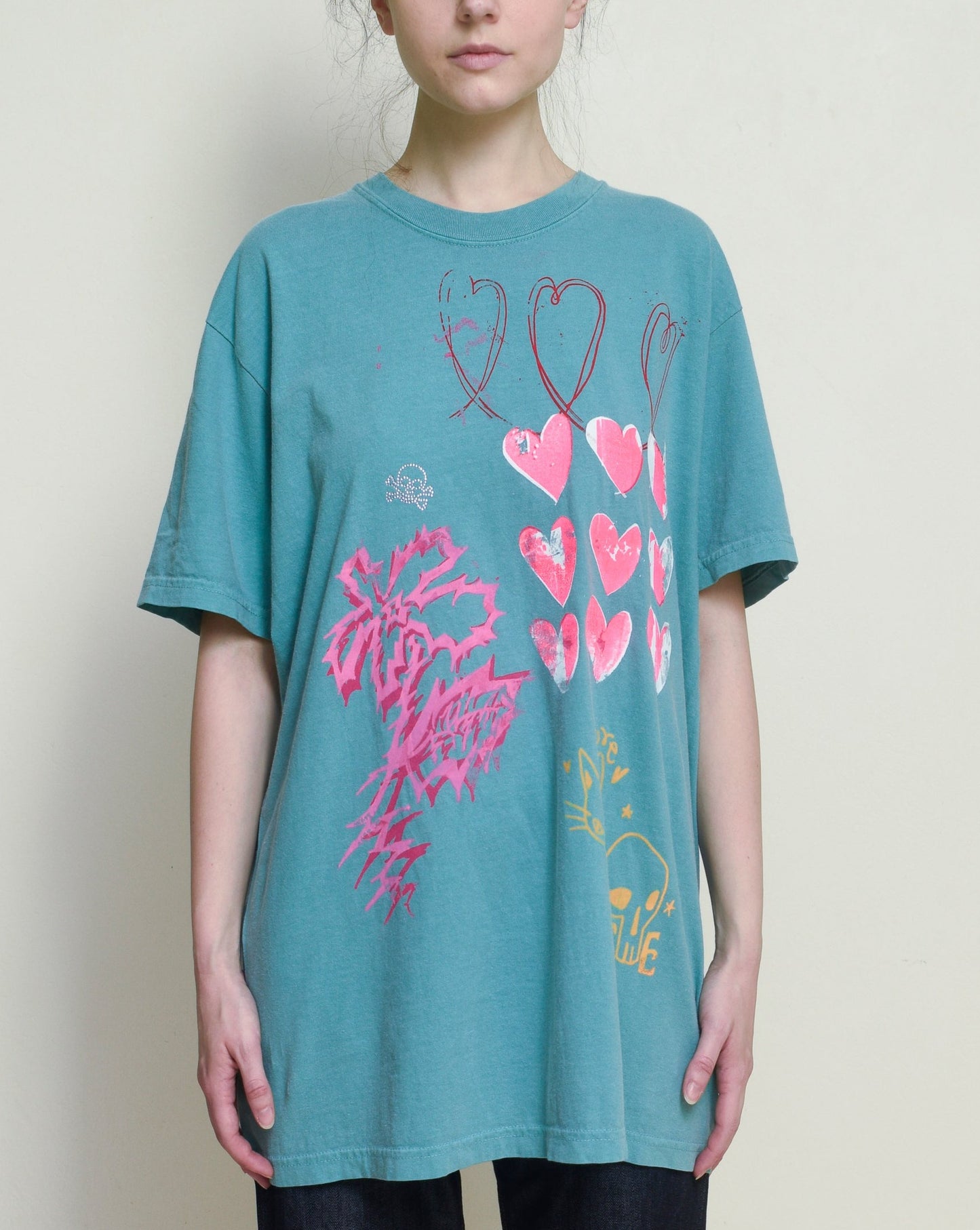 Teal Printed T-Shirt