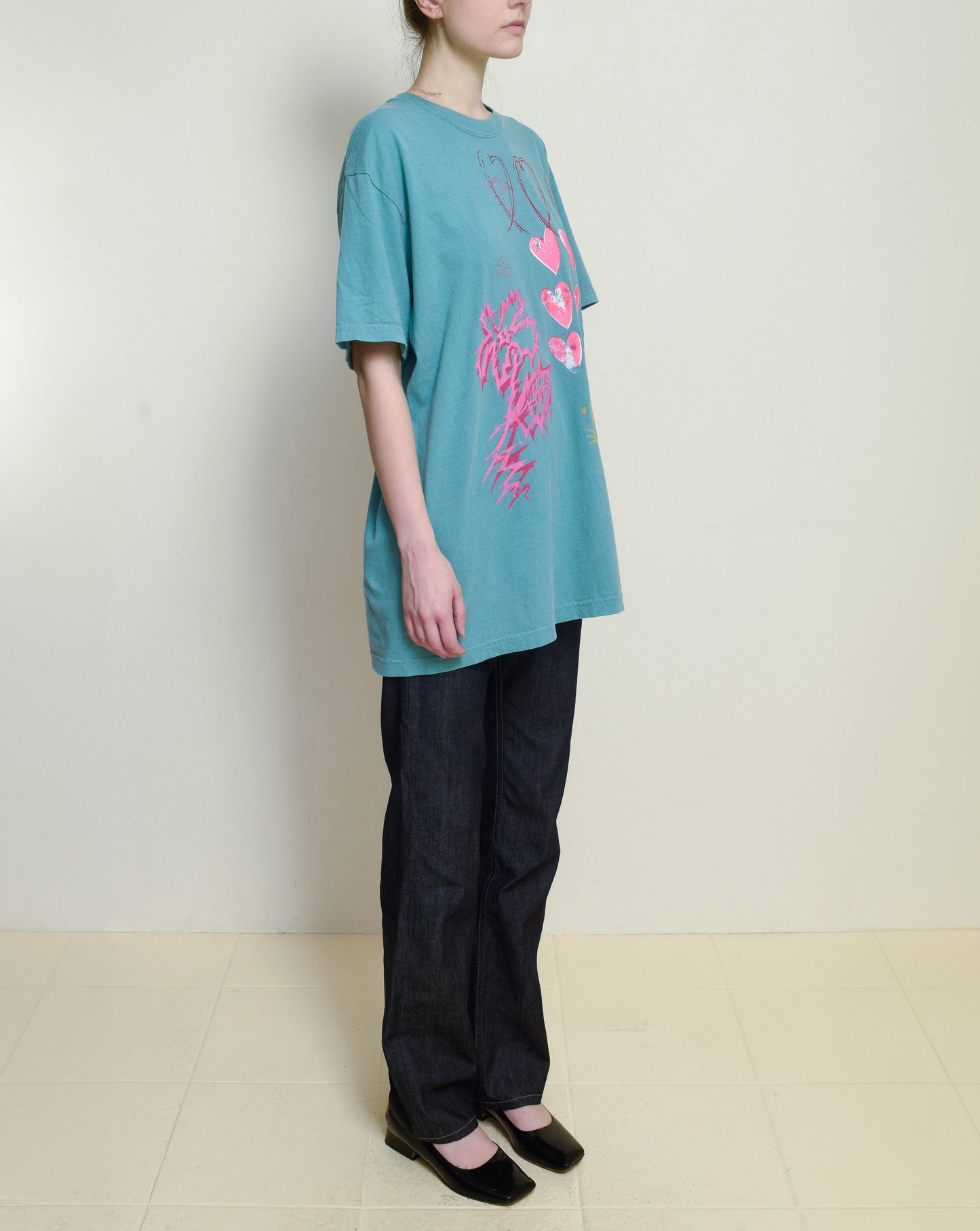 Teal Printed T-Shirt