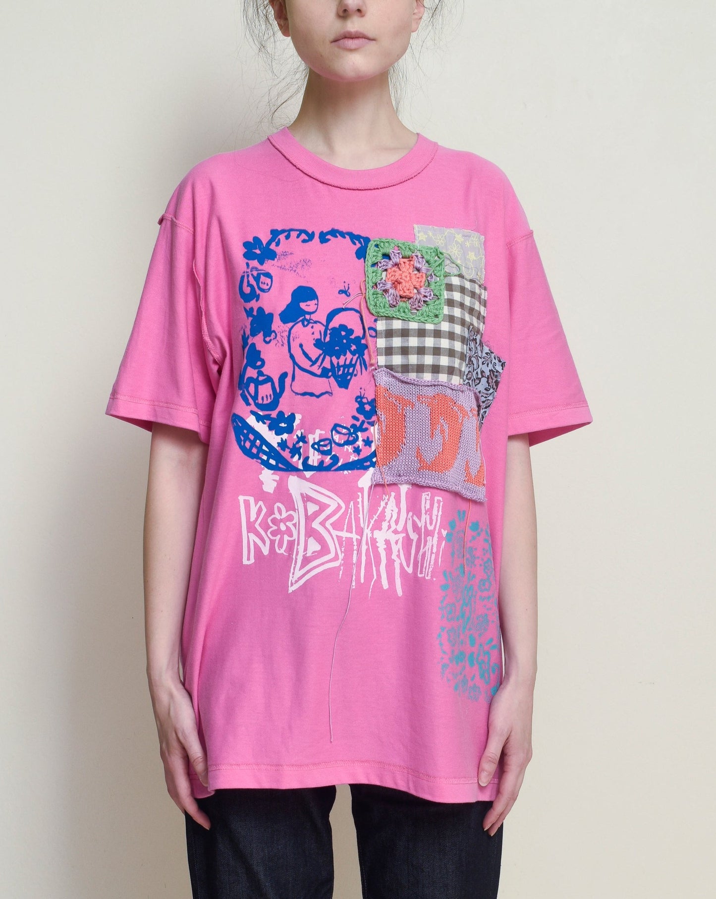 Pink Patchwork T-Shirt