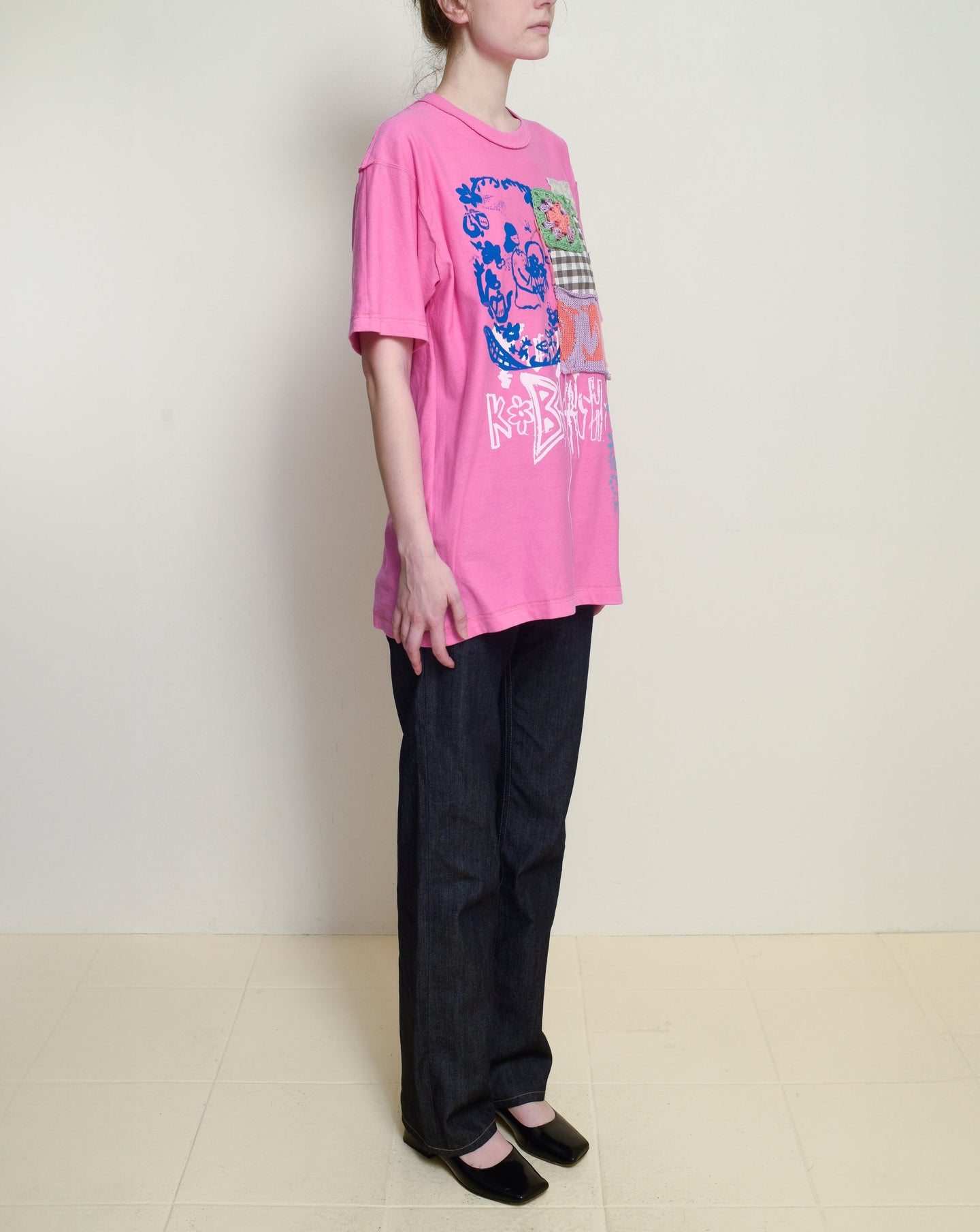 Pink Patchwork T-Shirt