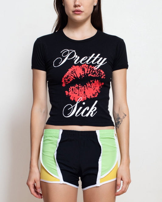 Black Kissy Baby Tee