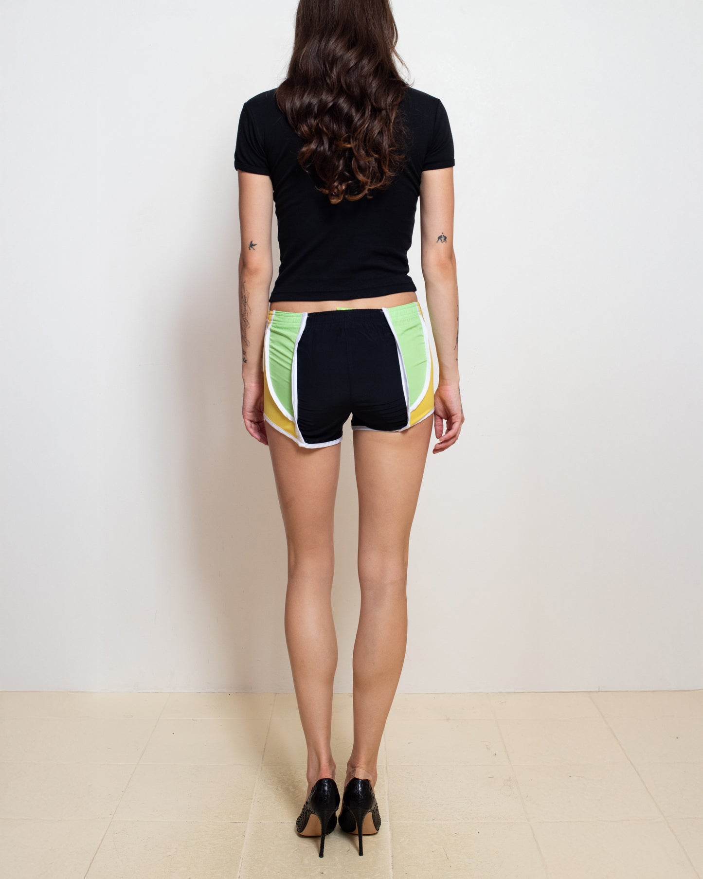 Yellow + Green Mini Split Short