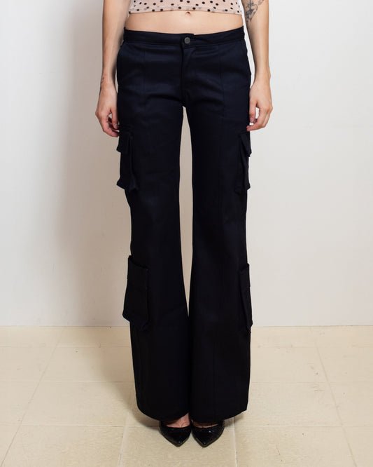 Bootcut Cargo Pant in Black