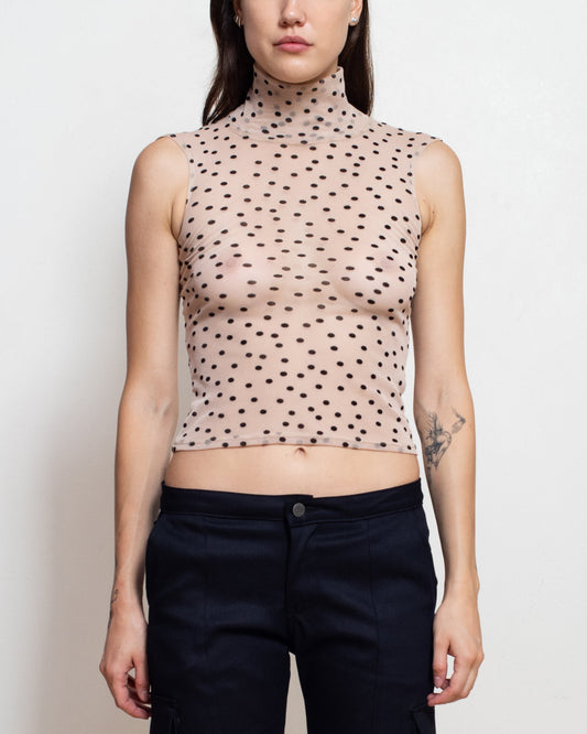 Polka Dot Mesh Tank