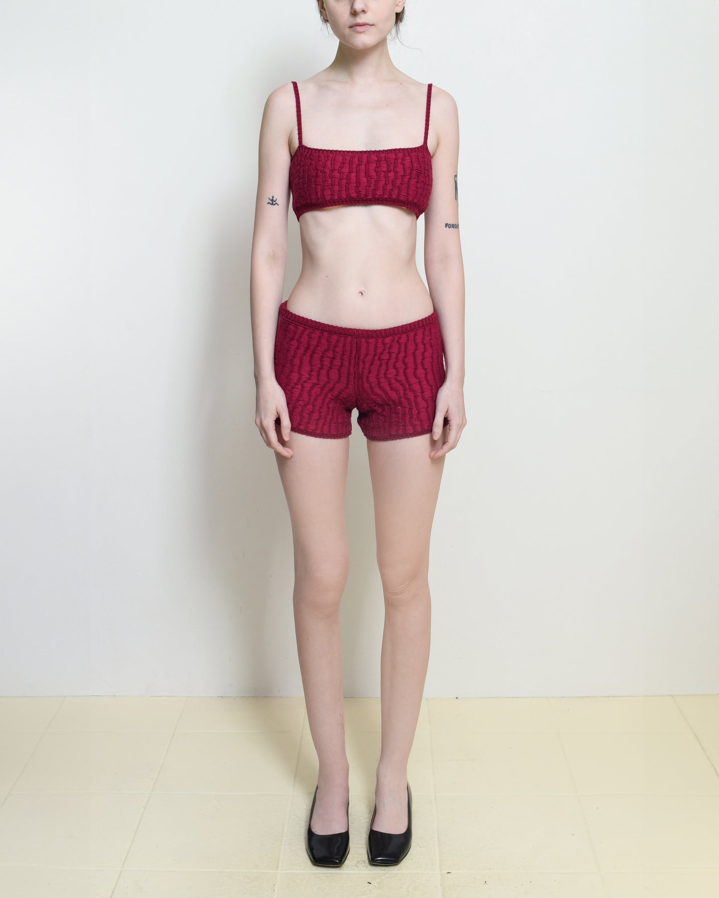 Raspberry Knitted Bralette