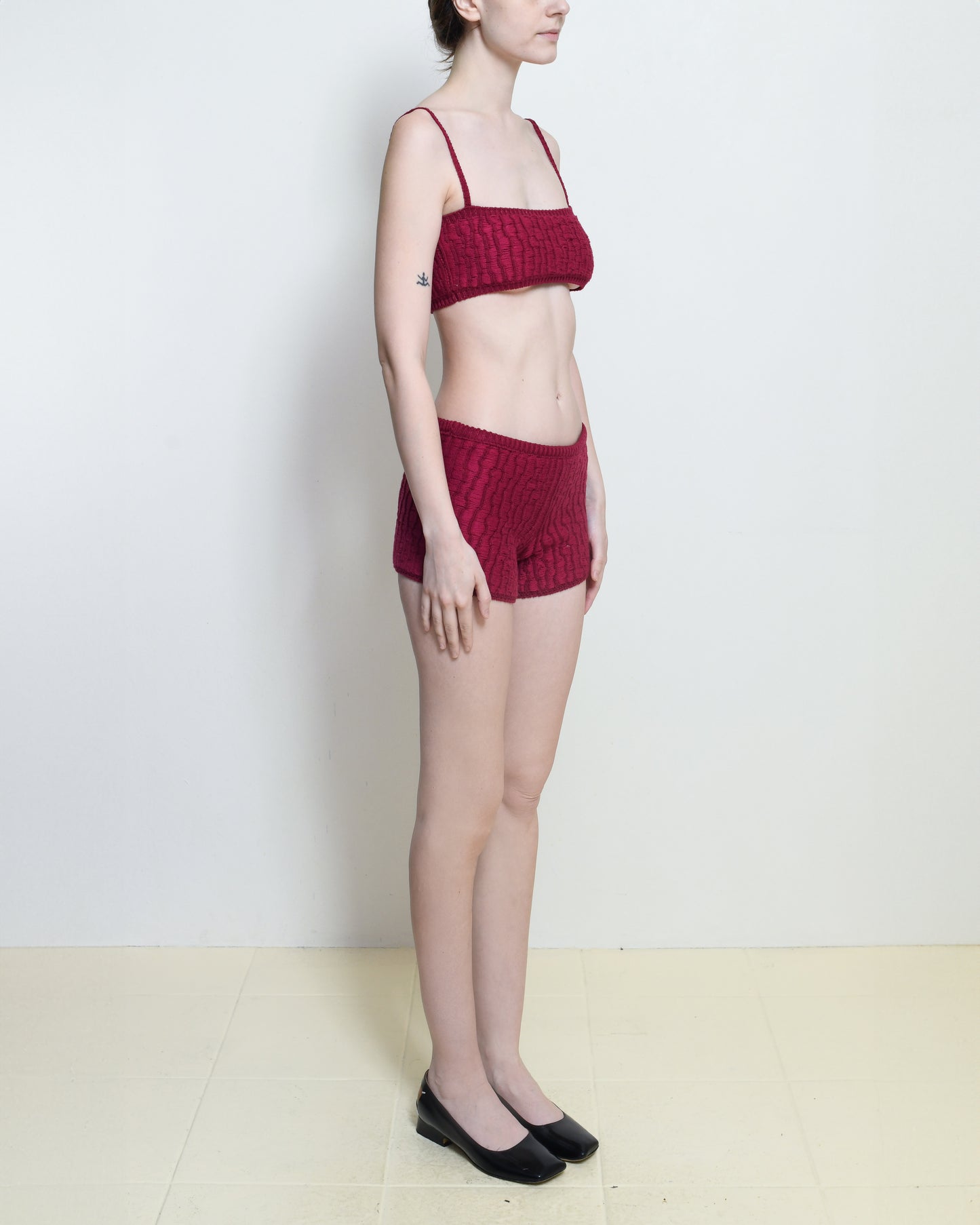 Raspberry Knitted Bralette