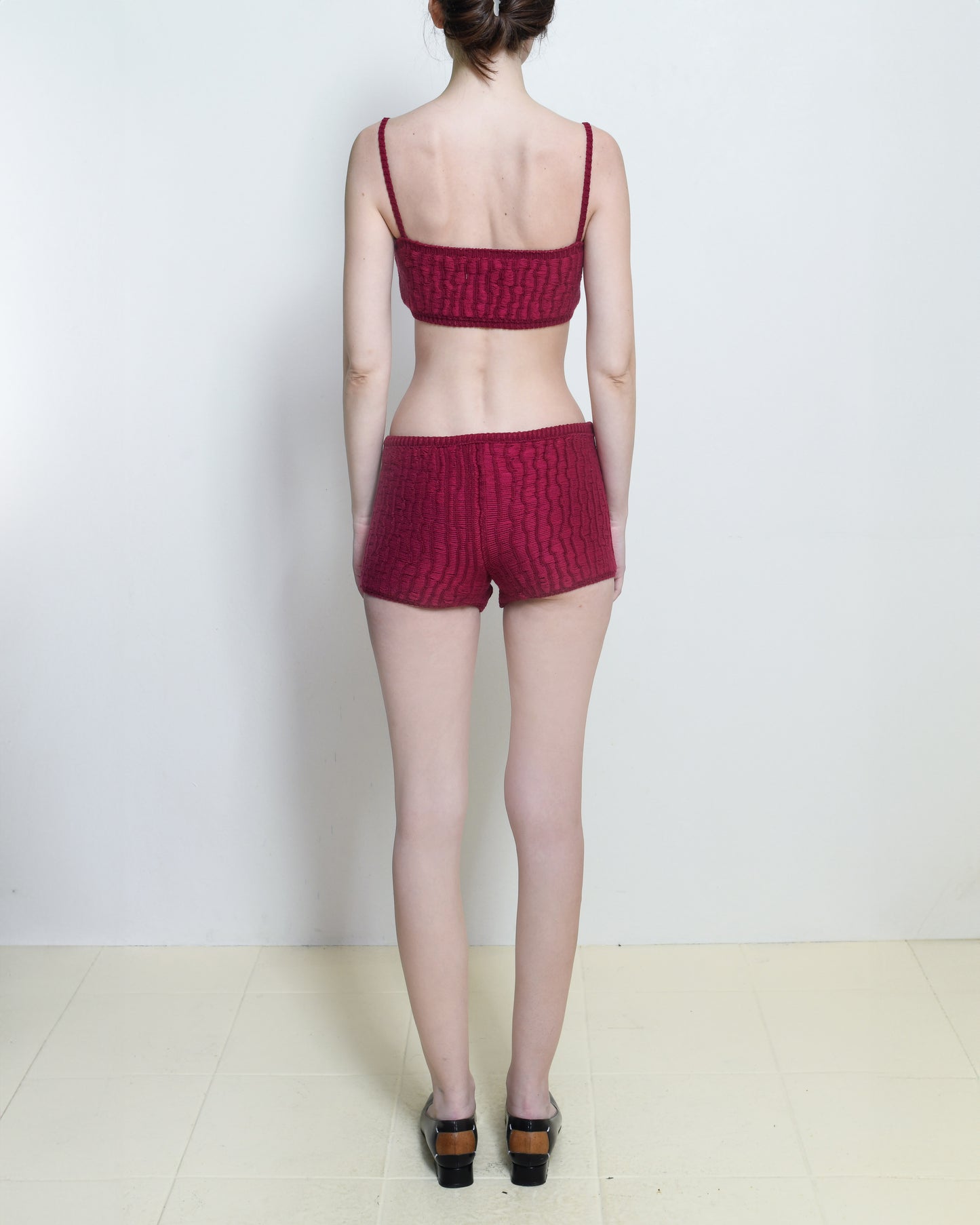 Raspberry Knitted Bralette