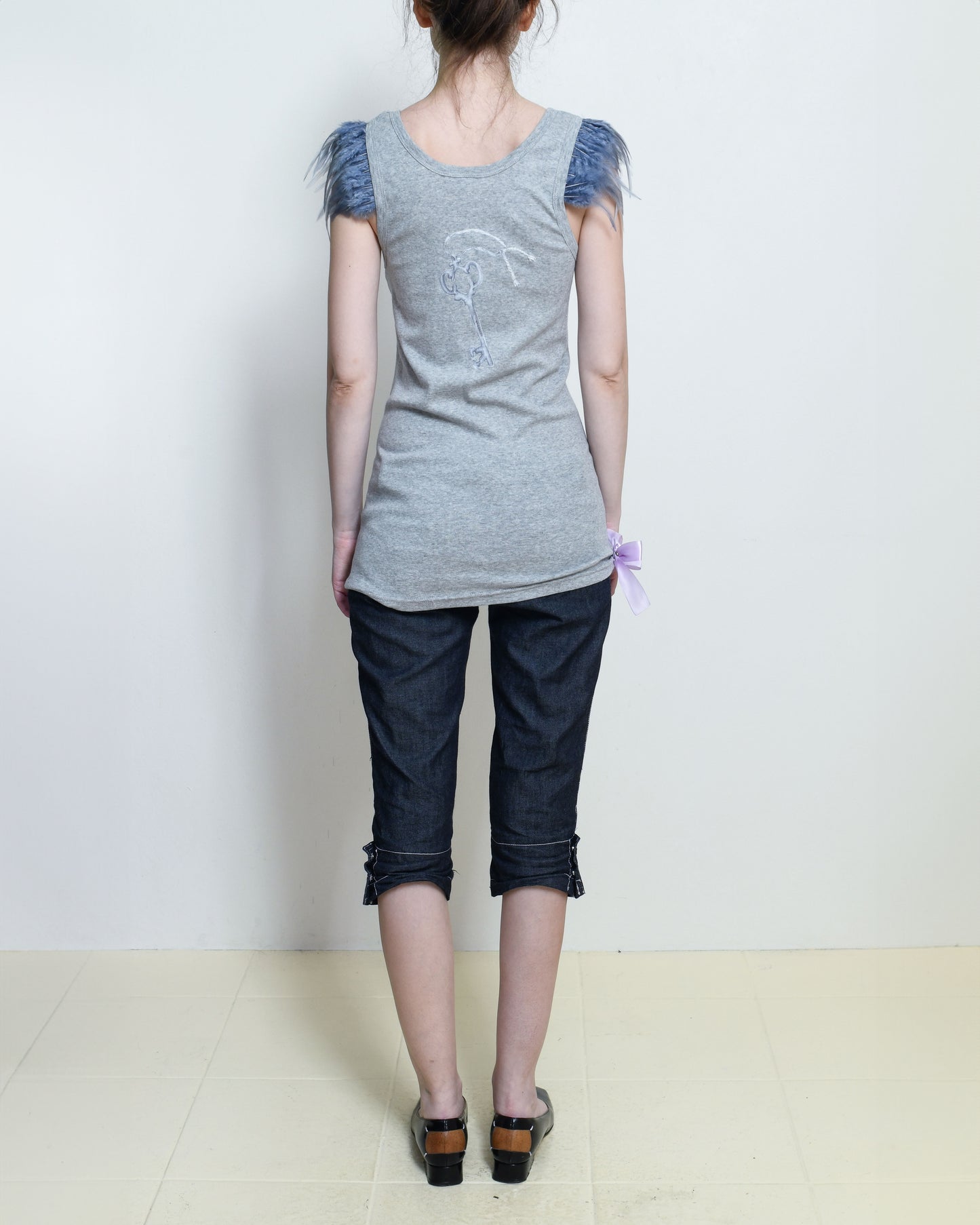 Gray Rat Angel Top