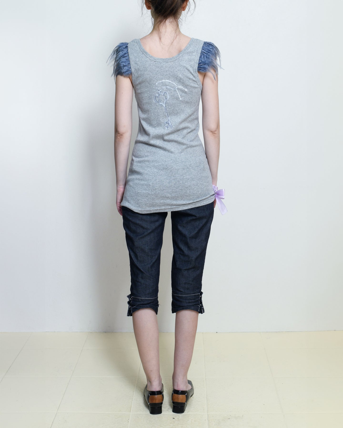 Gray Rat Angel Top