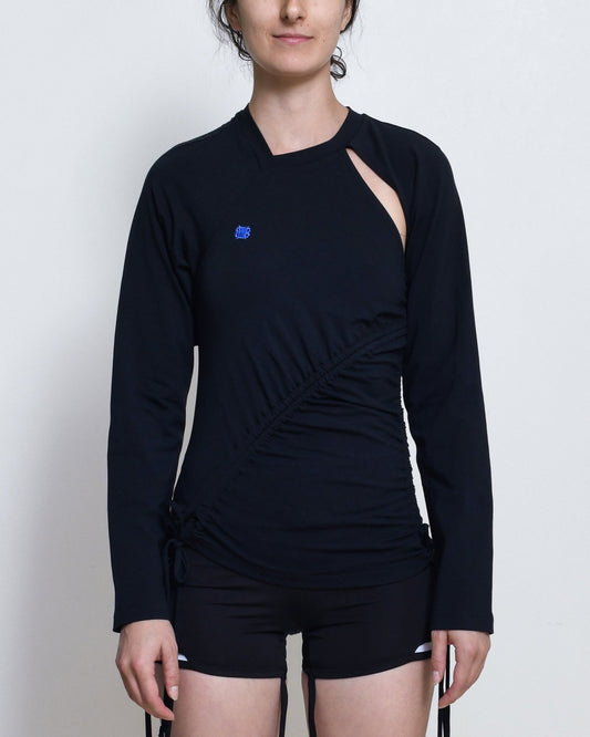 Black Ruched Longsleeve