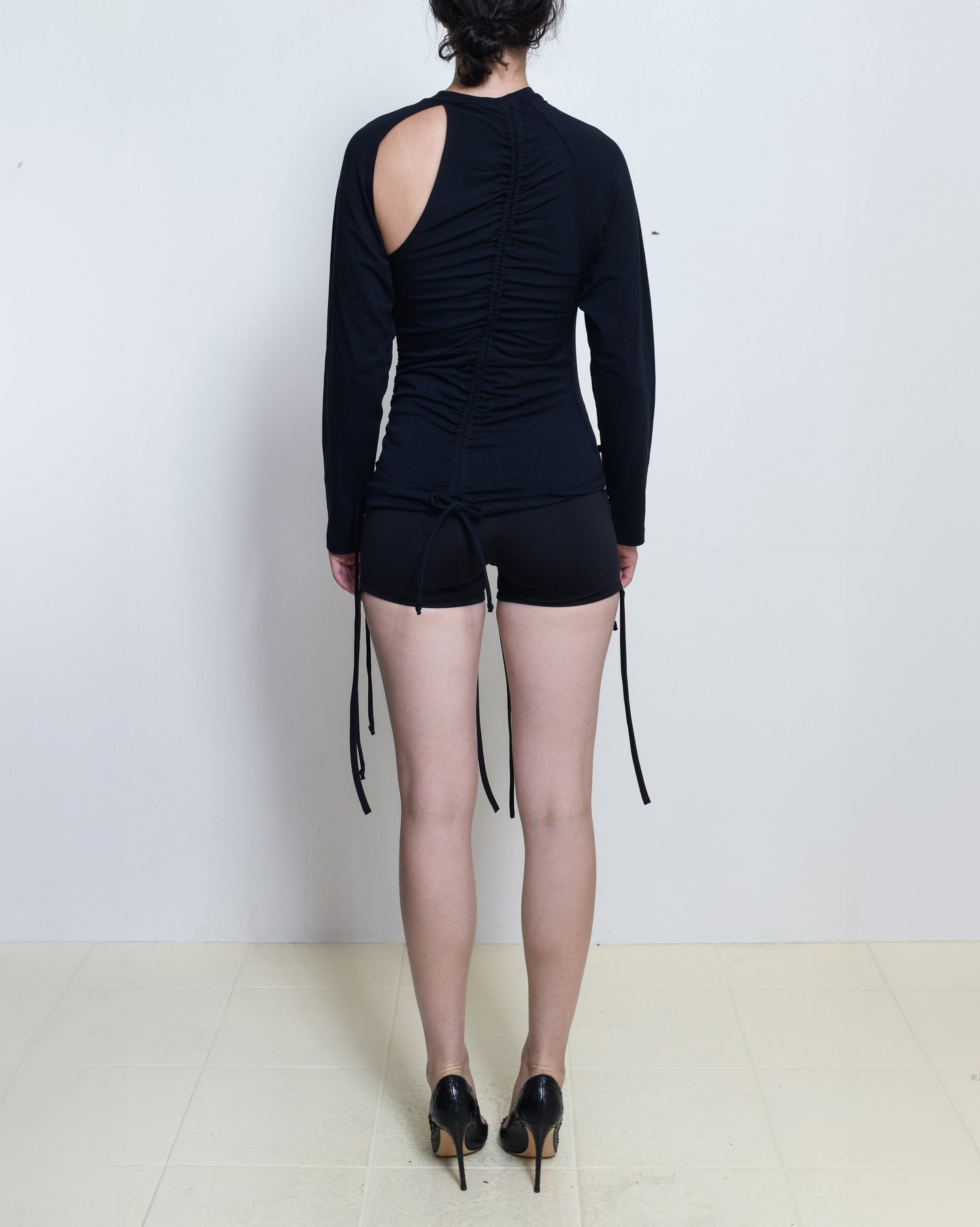 Black Ruched Longsleeve