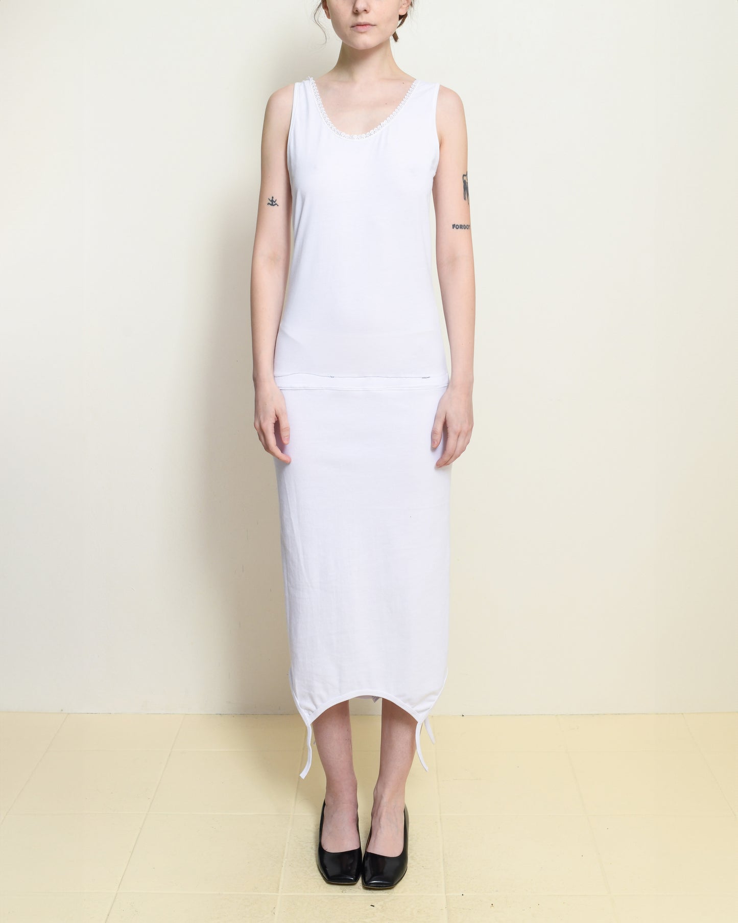 Mirror II White Spaghetti Strap Dress