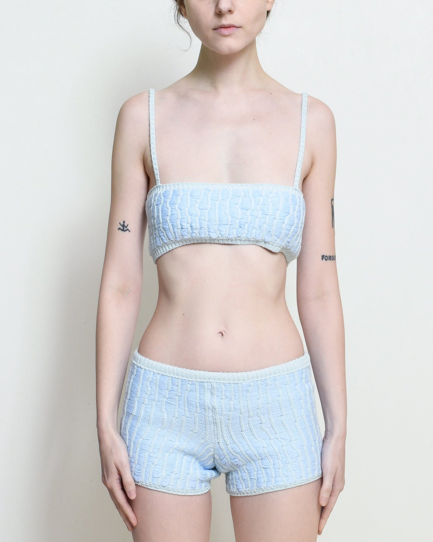 Glacier Blue Knitted Bralette