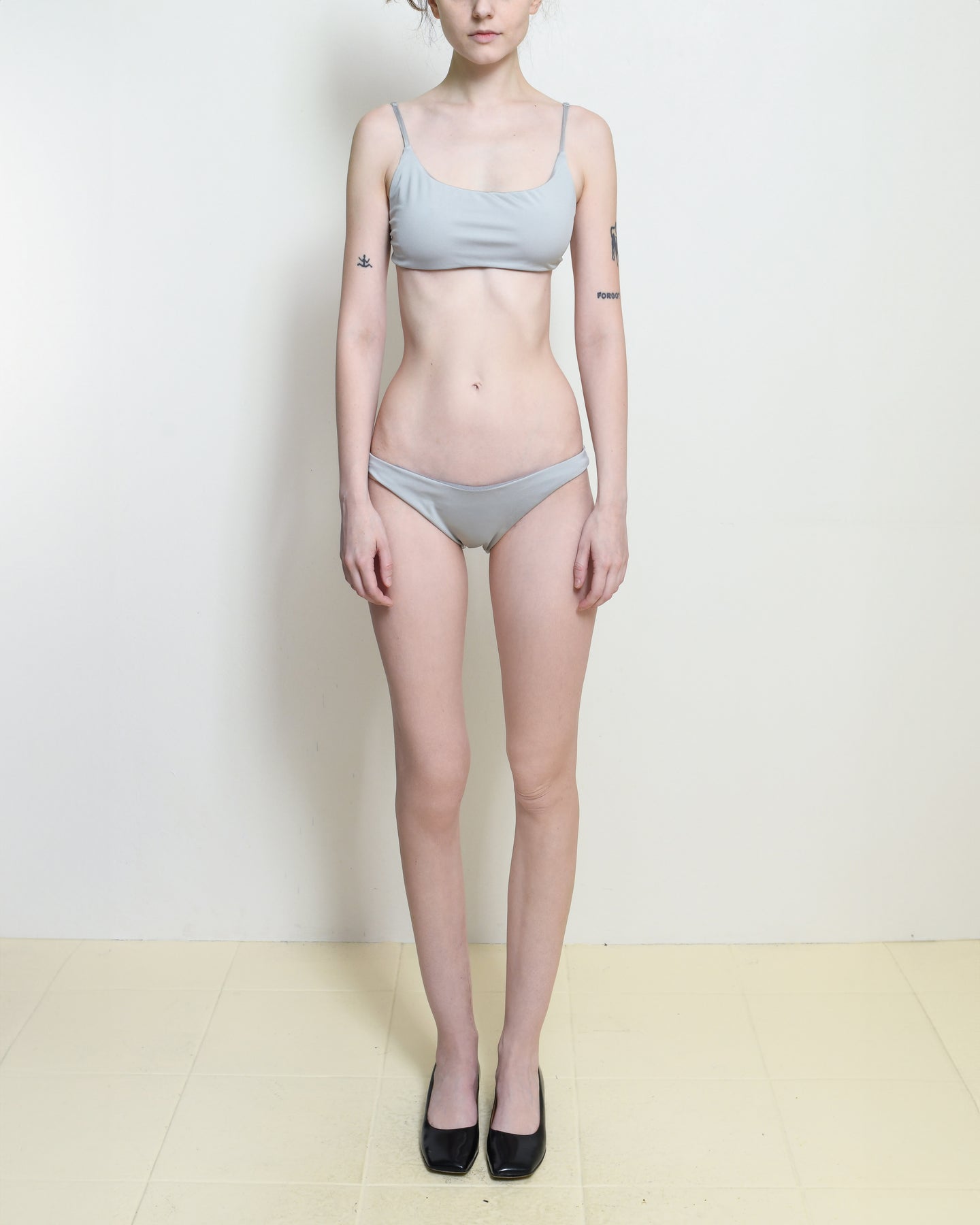 Mist Grey Bandeau Bikini Top