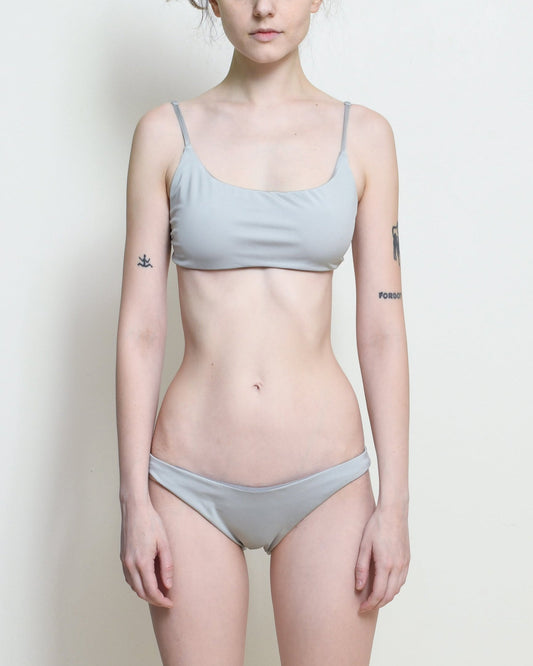 Mist Grey Bandeau Bikini Top