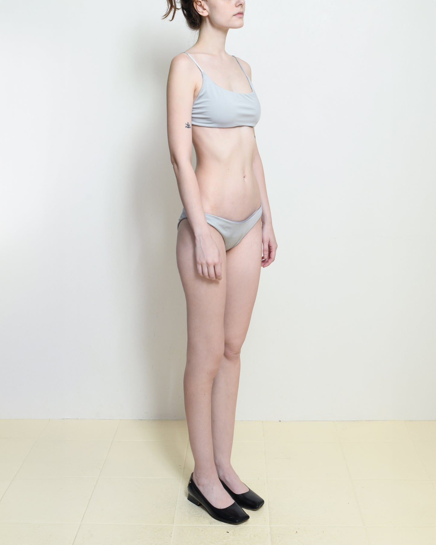 Mist Grey High Rise Bikini Bottoms