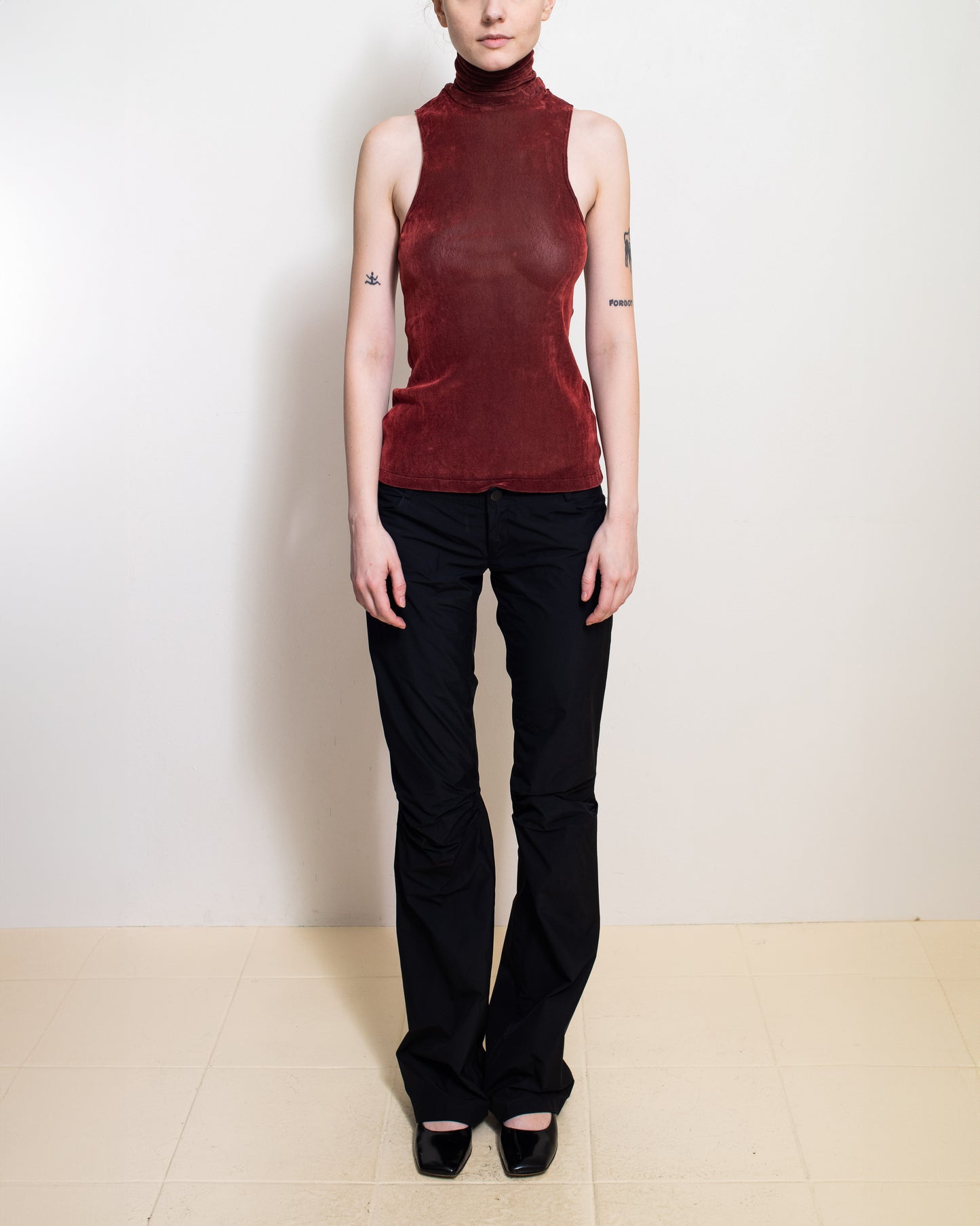 Brick Turtleneck Racerback Tank