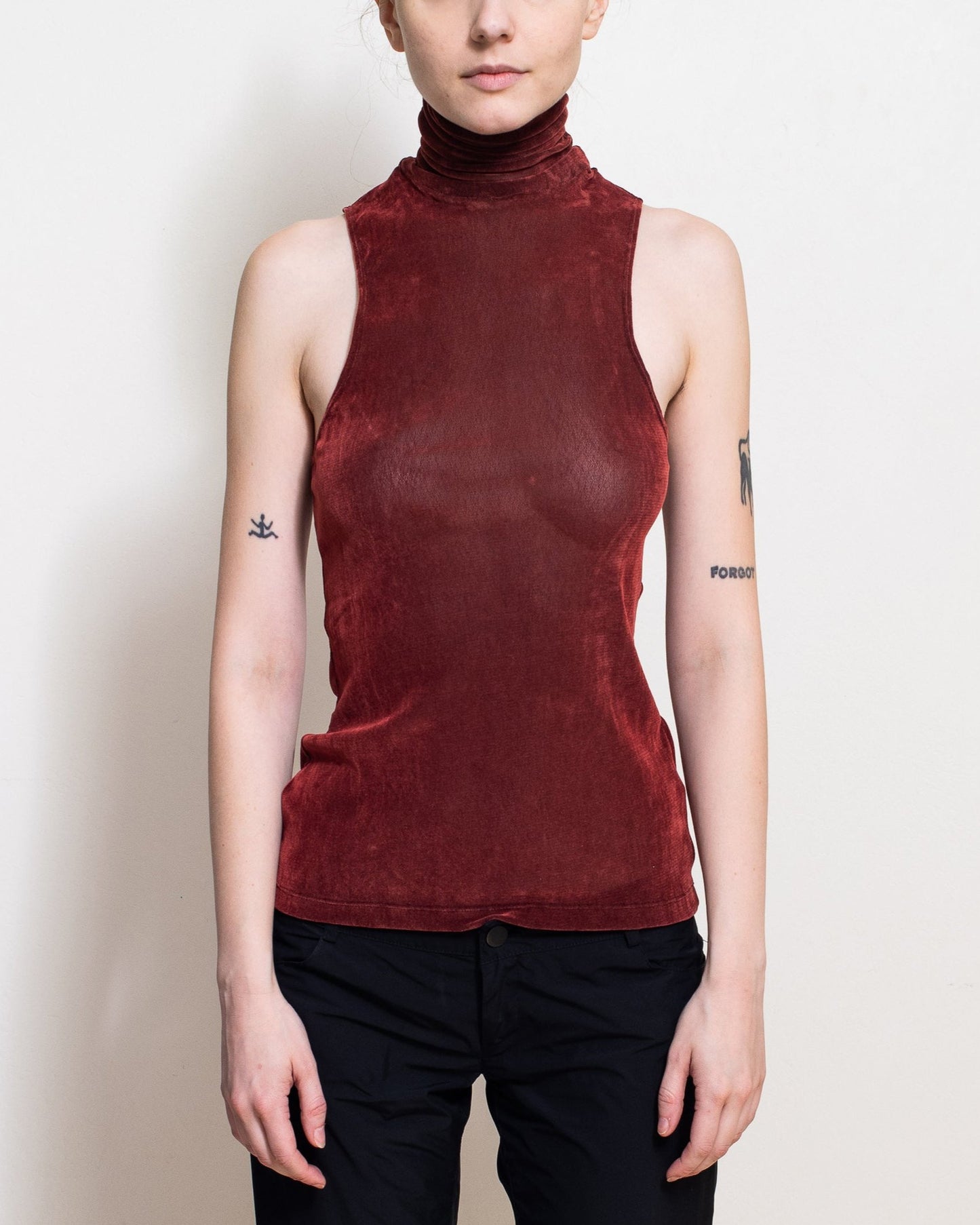 Brick Turtleneck Racerback Tank