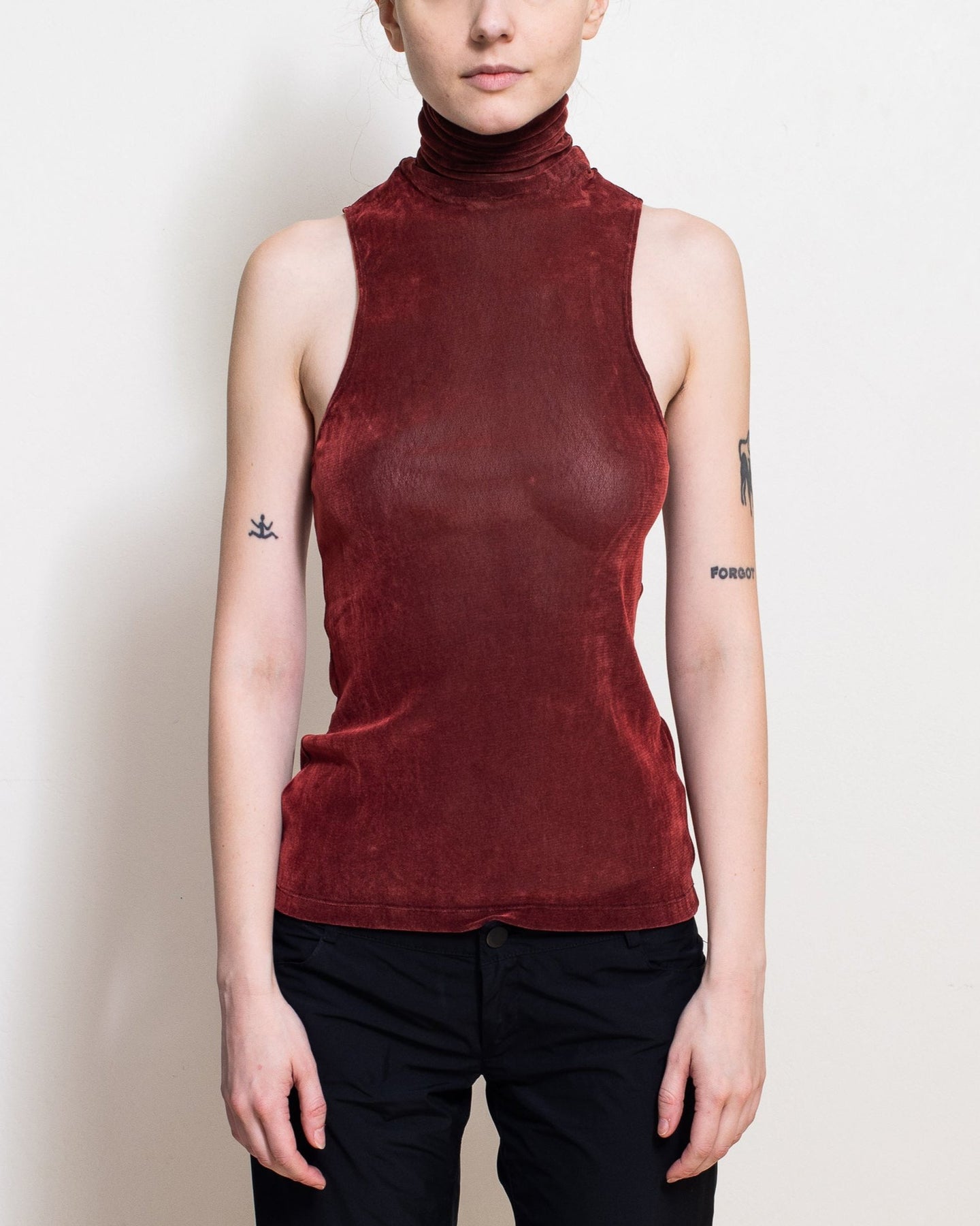 Brick Turtleneck Racerback Tank