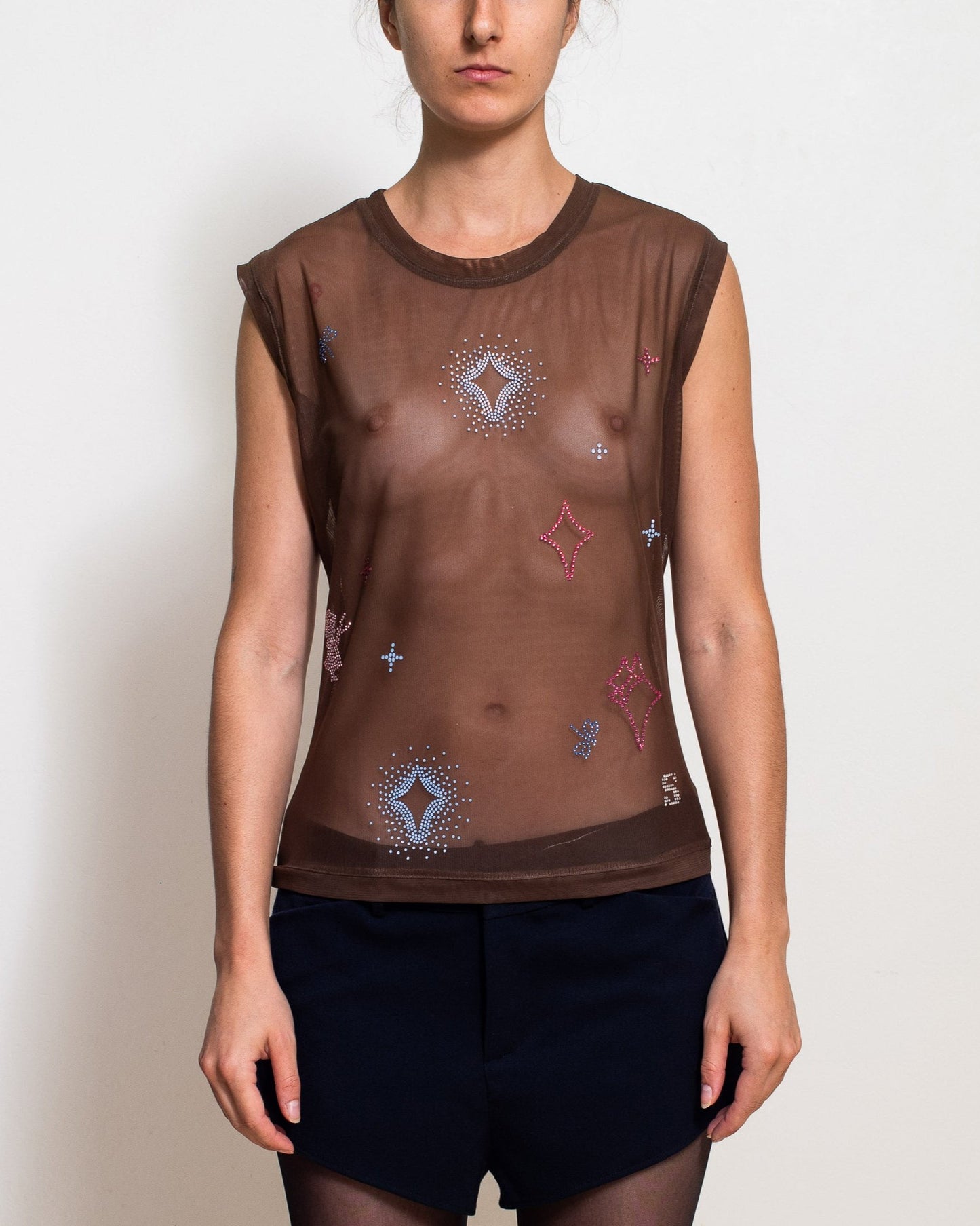 Brown Mesh Tank