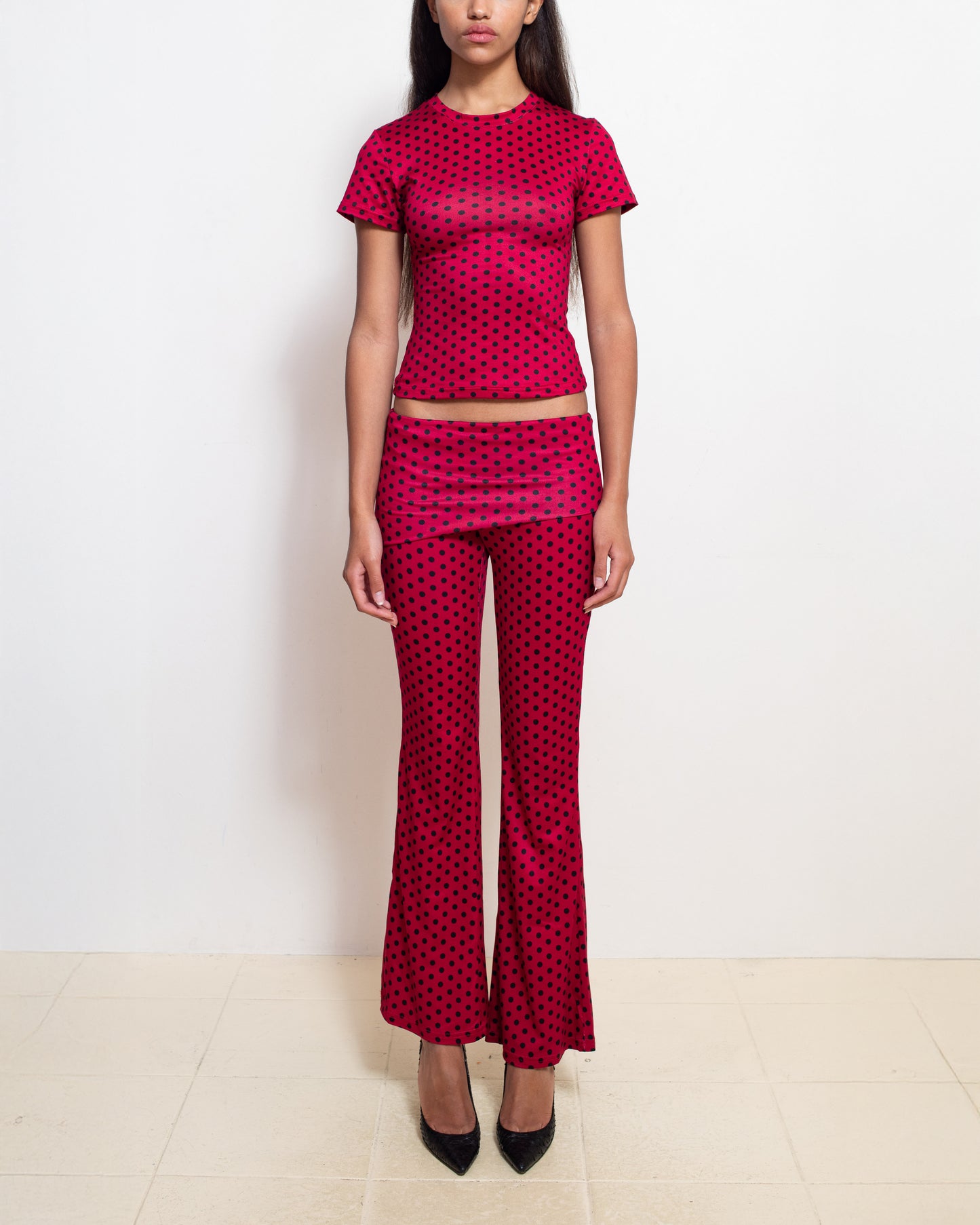 Red Polka Dot Thalia Pants