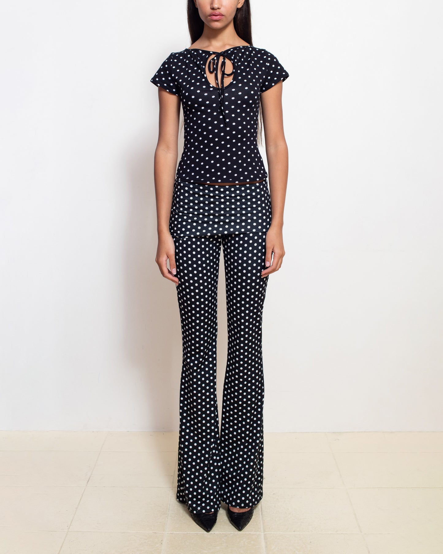 Black Polka Dot Thalia Pants