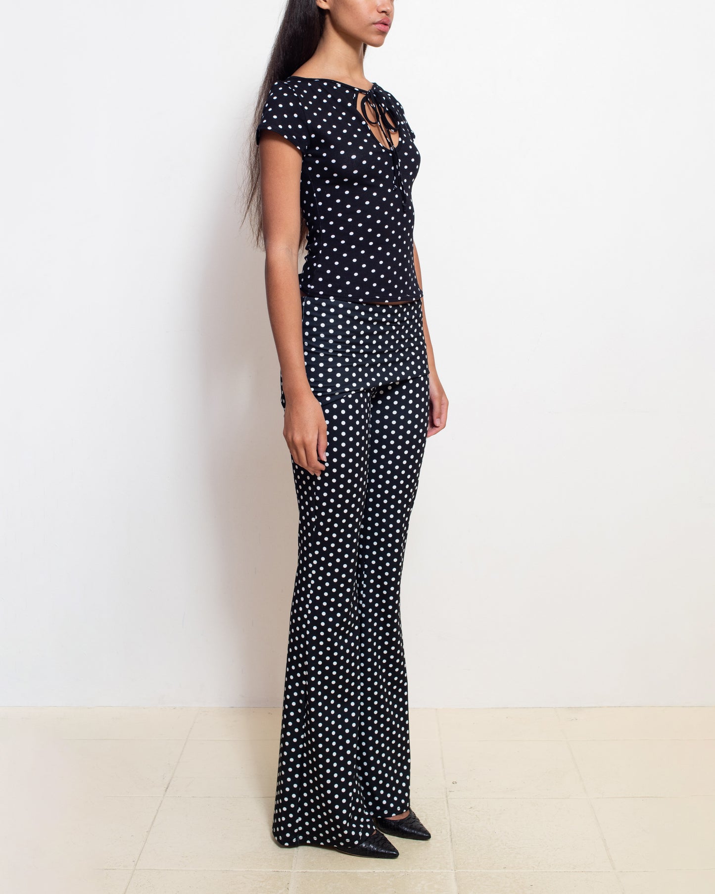 Black Polka Dot Thalia Pants