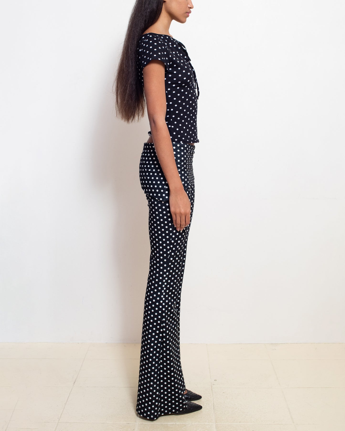 Black Polka Dot Thalia Pants