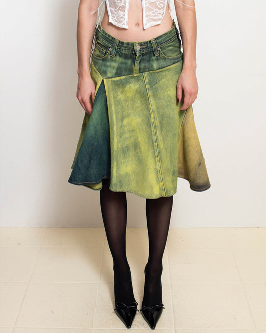 Green Denim Lila Skirt