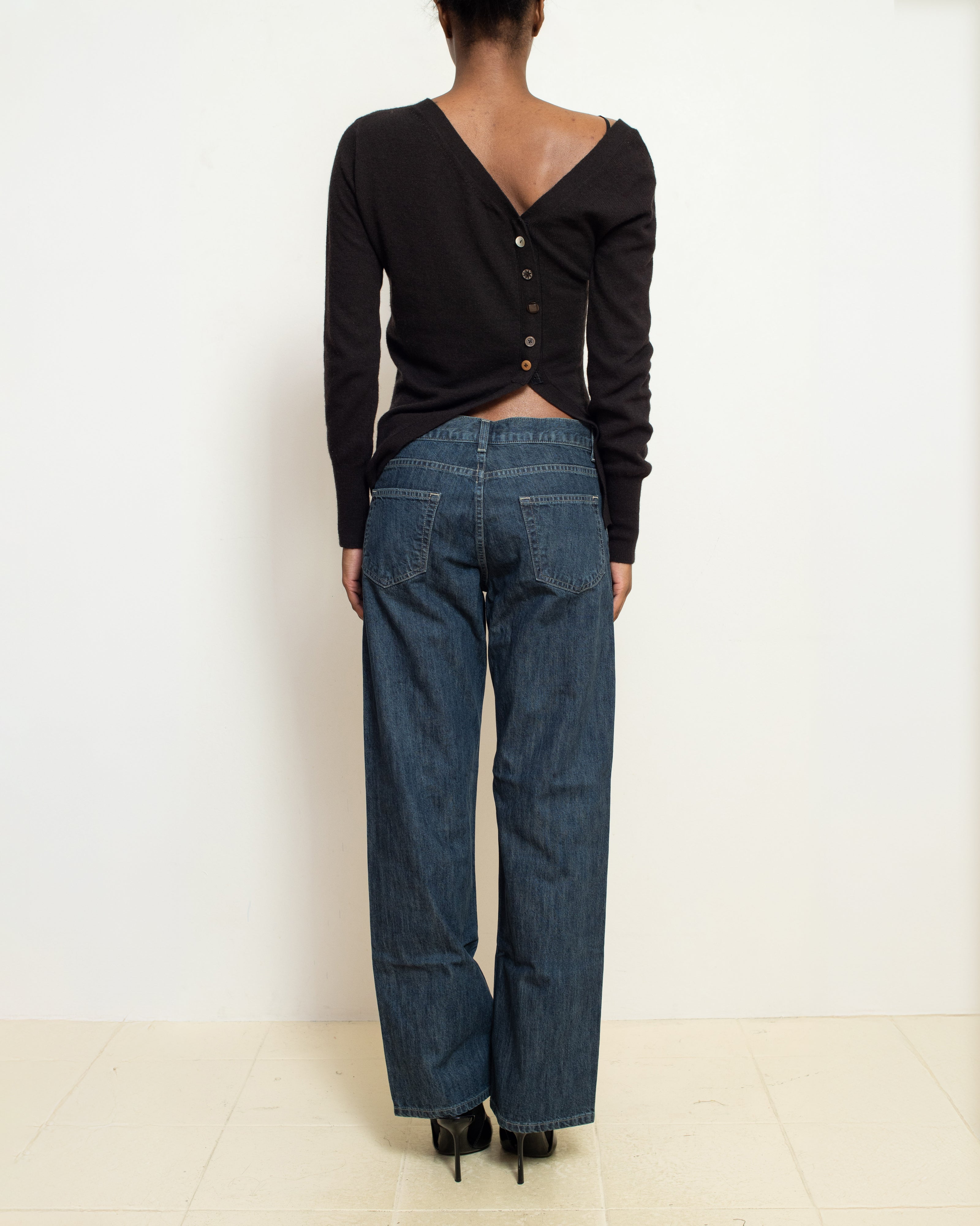 Chocolate Brown Asymmetric Cardigan