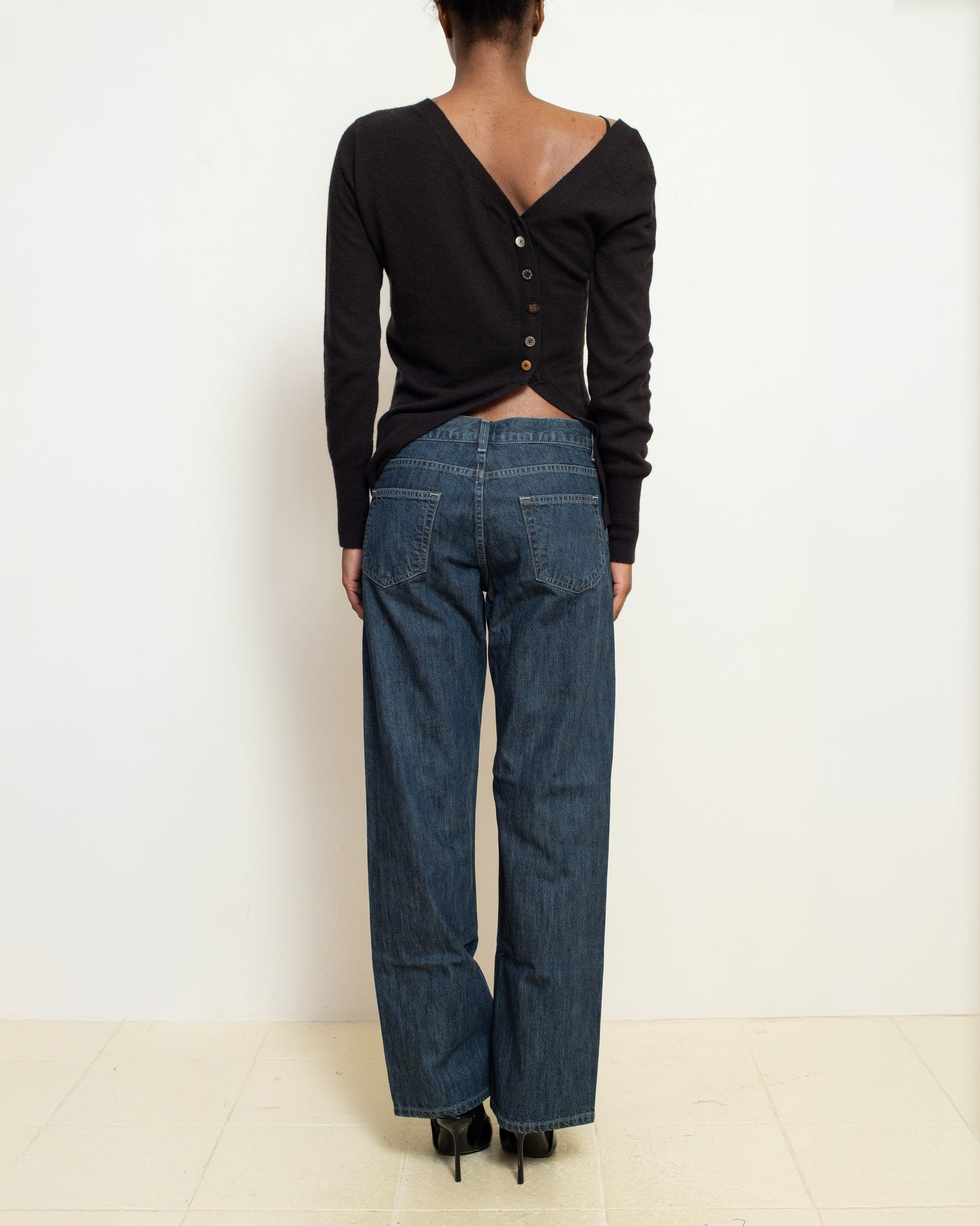 Chocolate Brown Asymmetric Cardigan