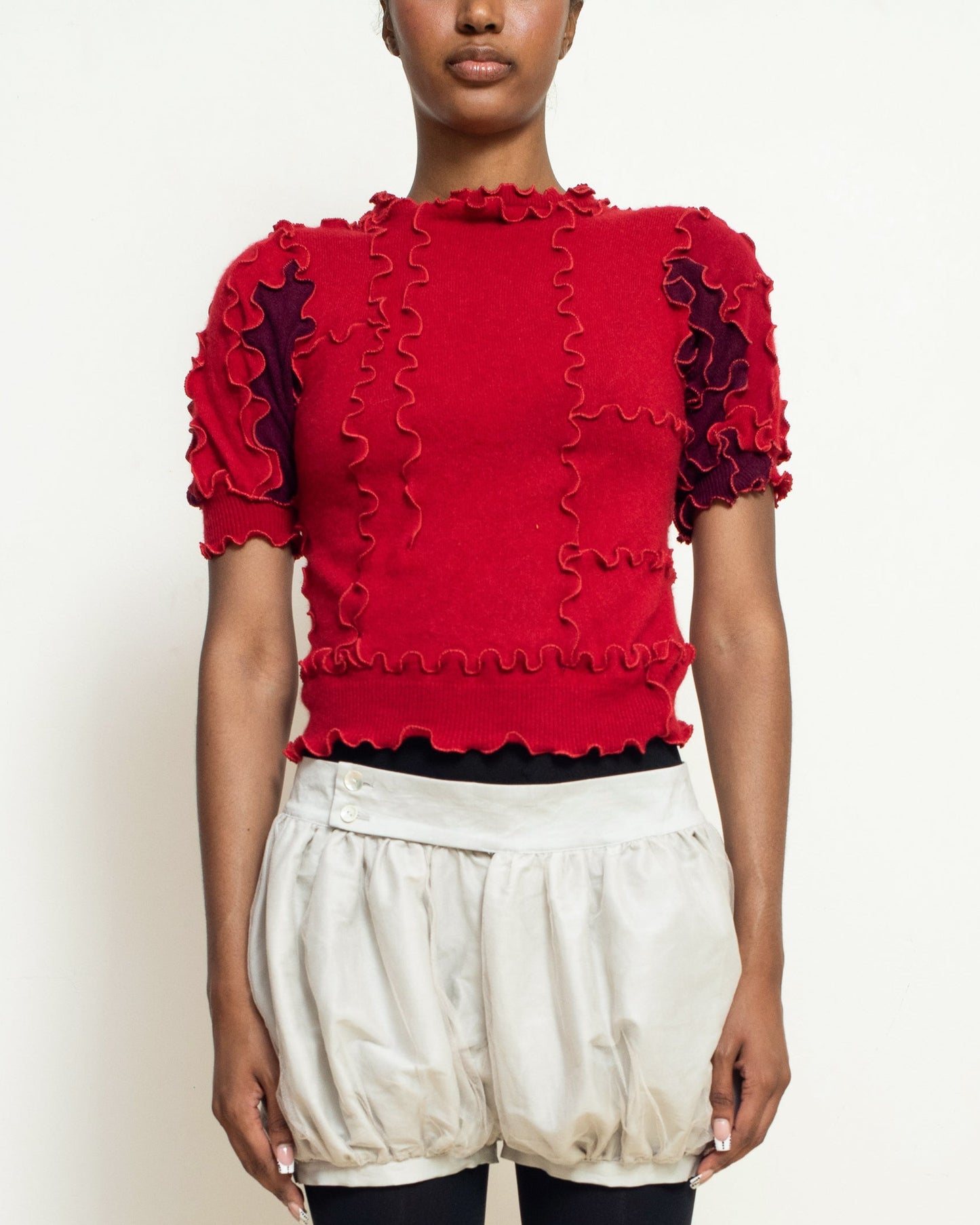 Red Shortsleeve Sweater