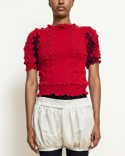 Red Shortsleeve Sweater