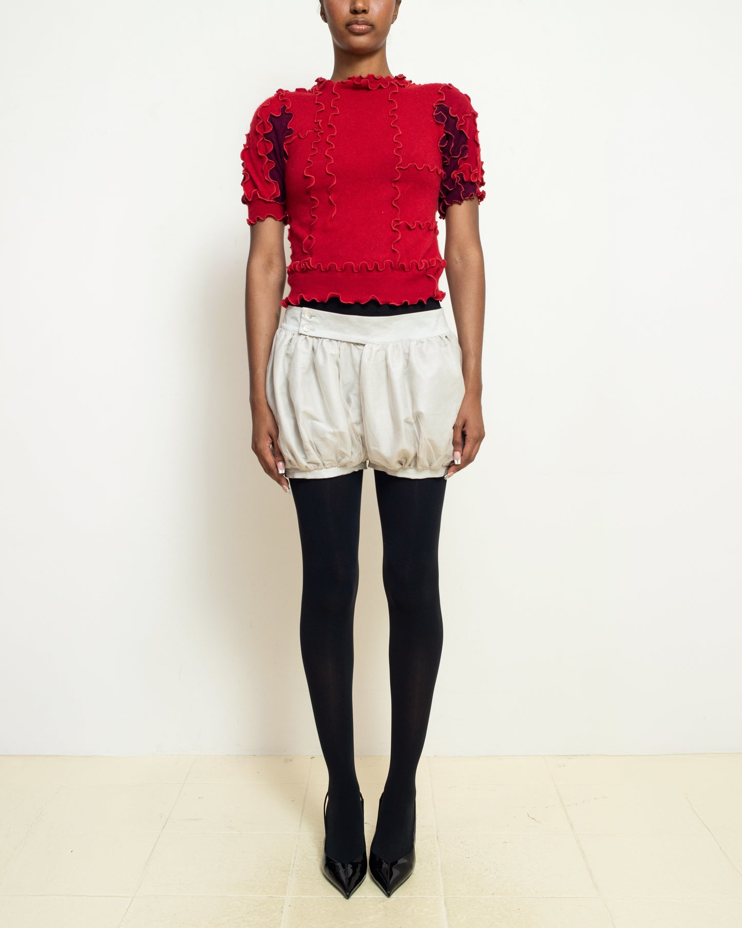 Red Shortsleeve Sweater