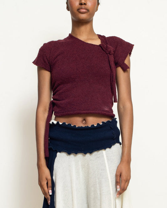 Knotted Boucle Shirt