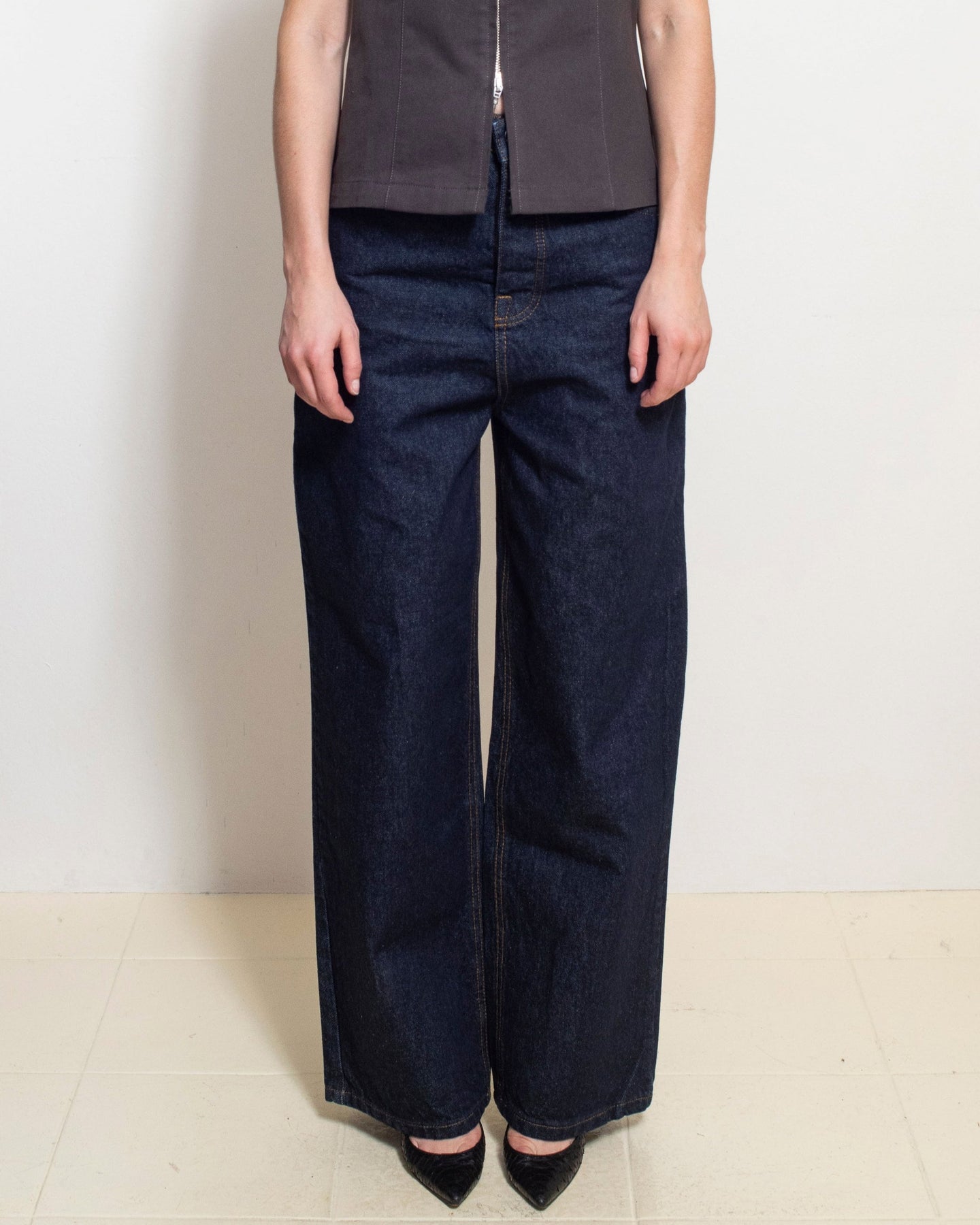 Indigo & Tobacco Baggy Jeans