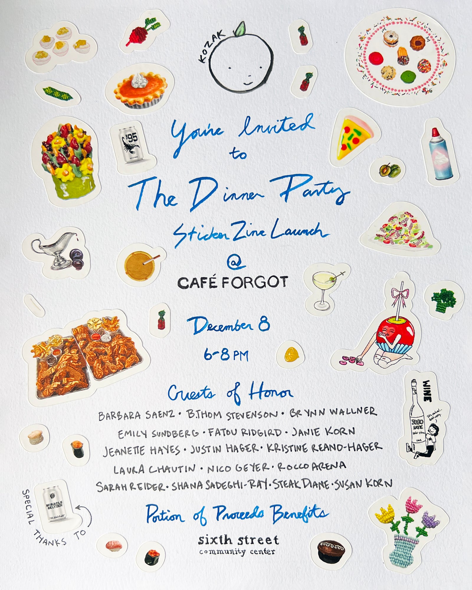 The Dinner Party Sticker Zine Launch