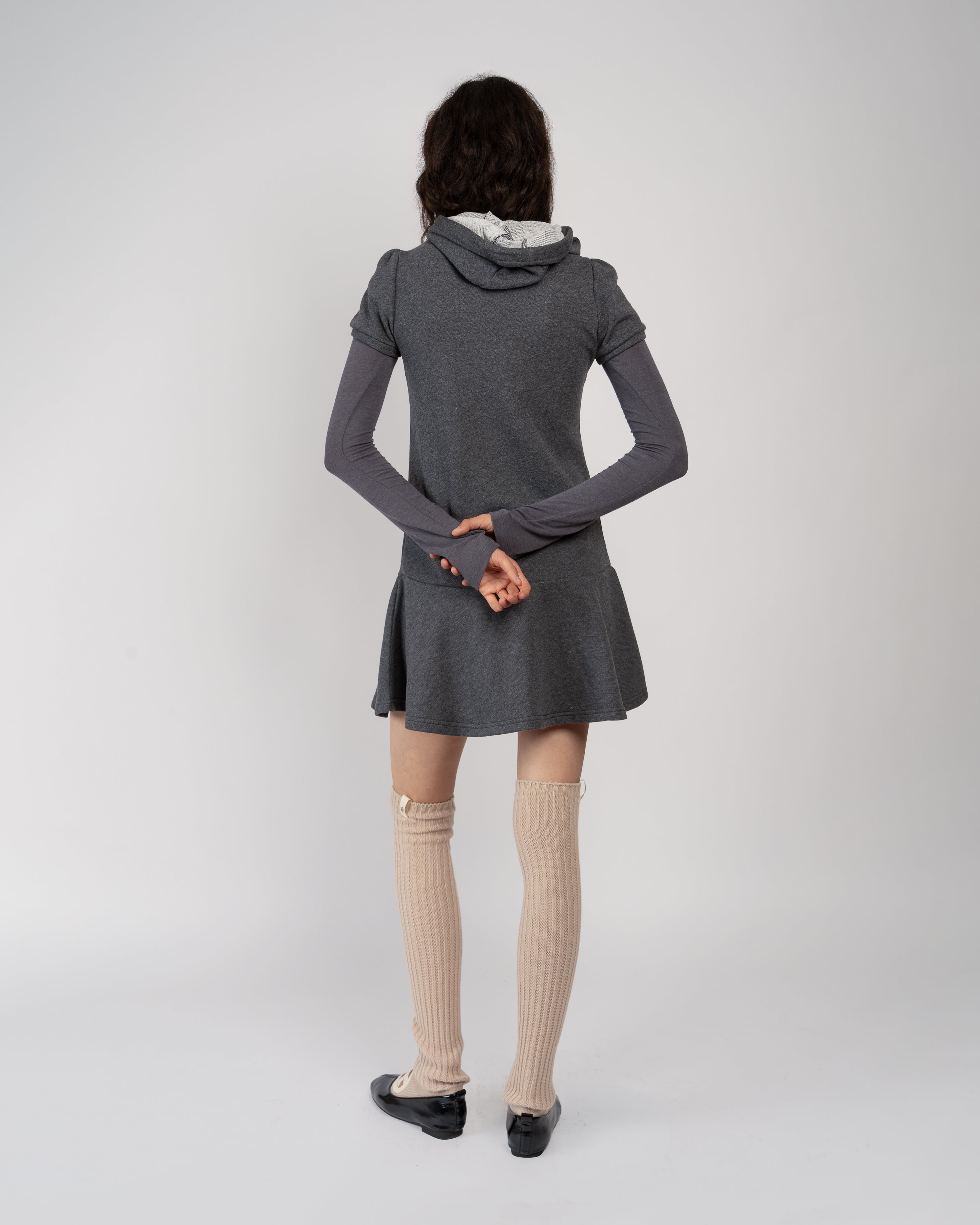 Heather Charcoal Agnes Hoodie Dress