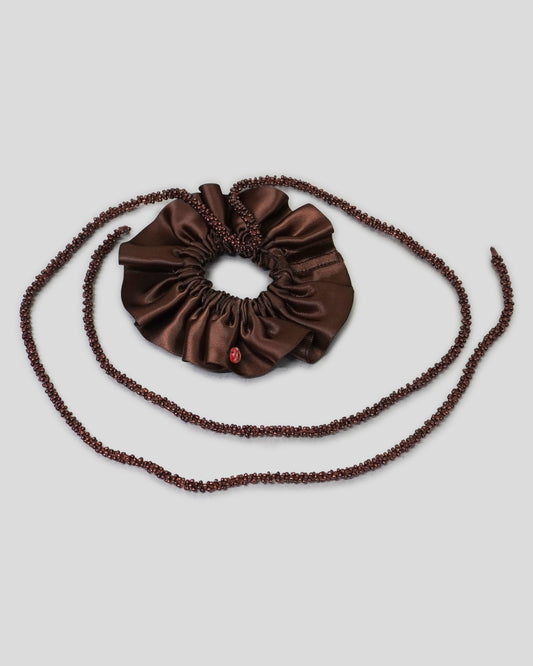 Bauxite Bead Scrunchie